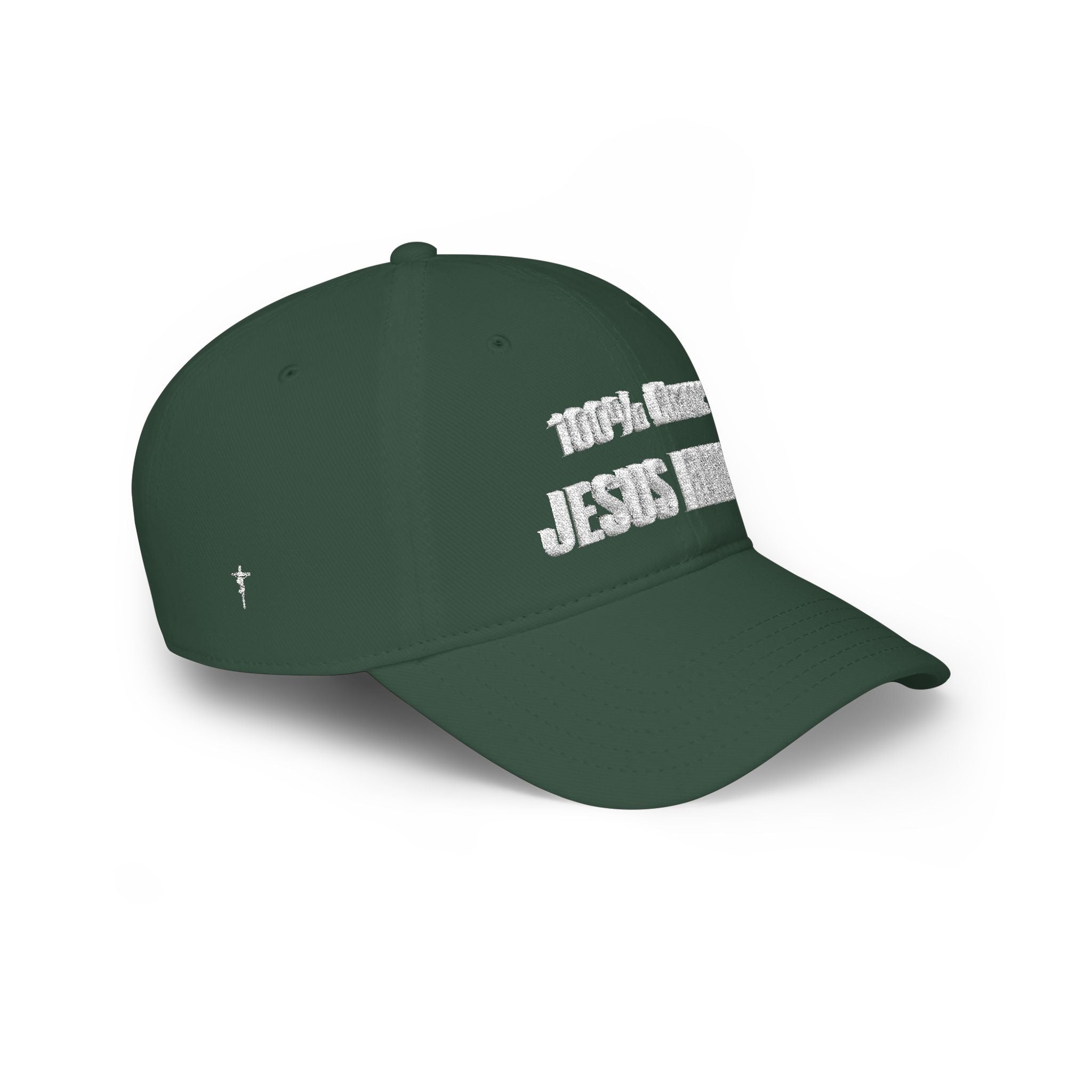 100% Chance Jesus Reigns Baseball Cap | Christian Faith Hat, Religious Embroidered