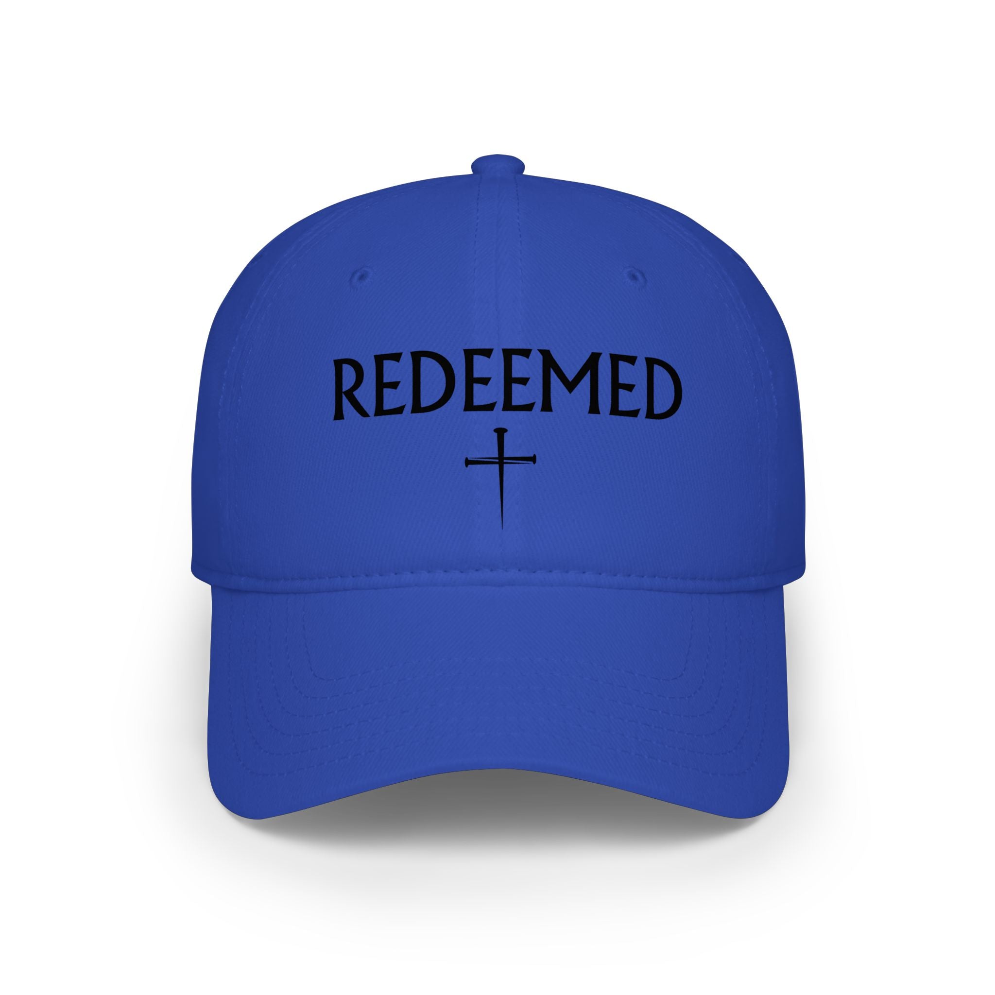 Redeemed Cross Low Profile Baseball Cap | Christian faith hat