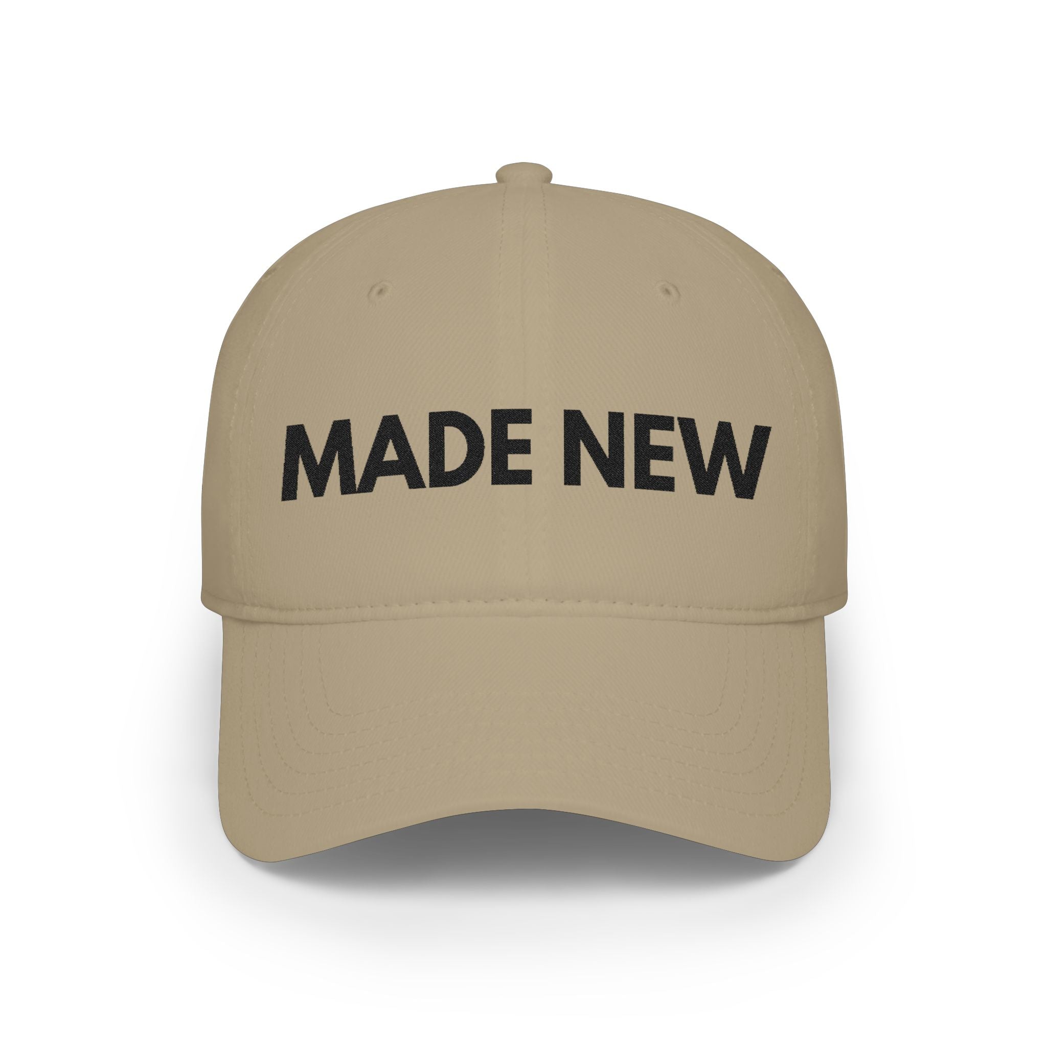 Made New baseball cap | Christian faith embroidery, In Christ back text