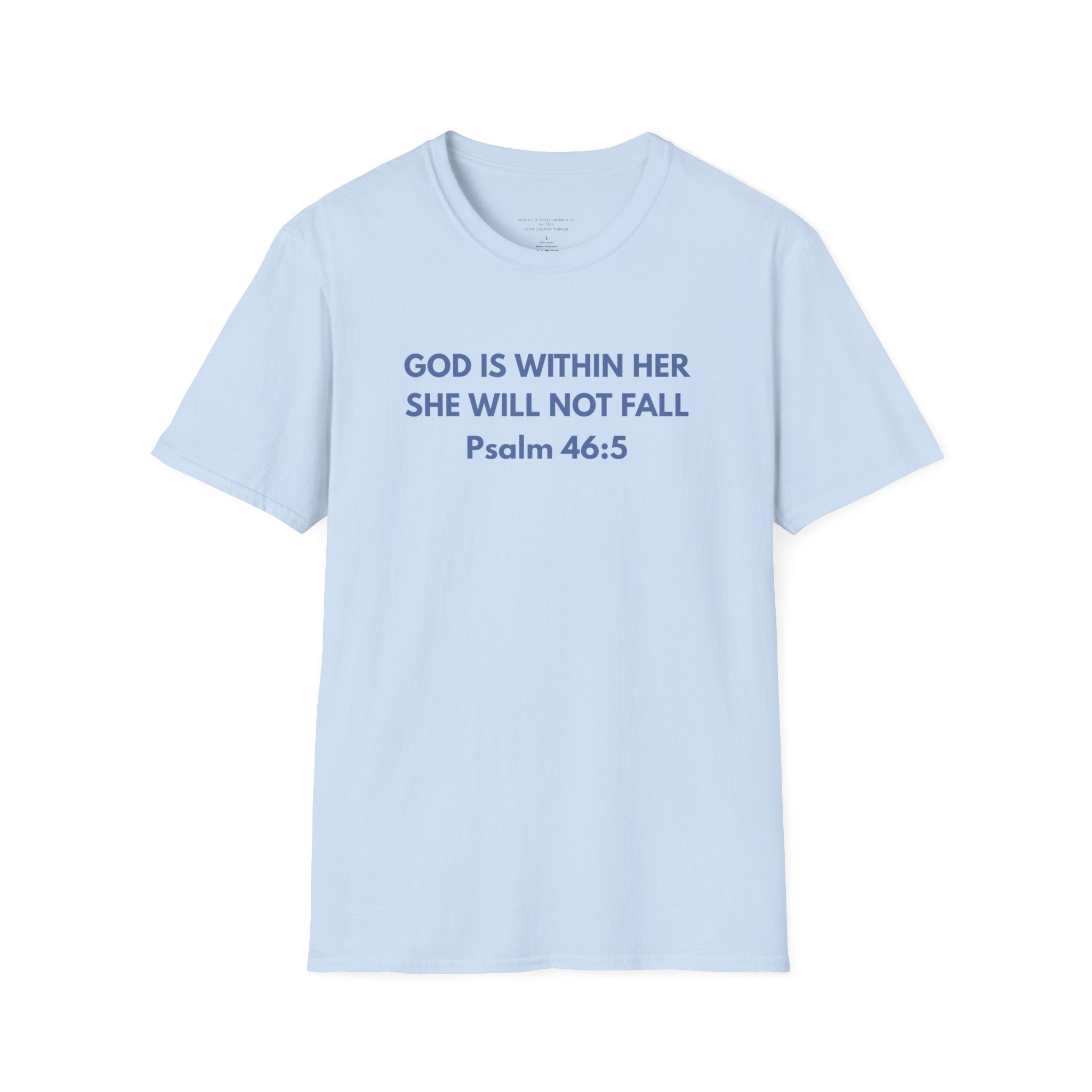 God Is Within Her Unisex Softstyle T-Shirt