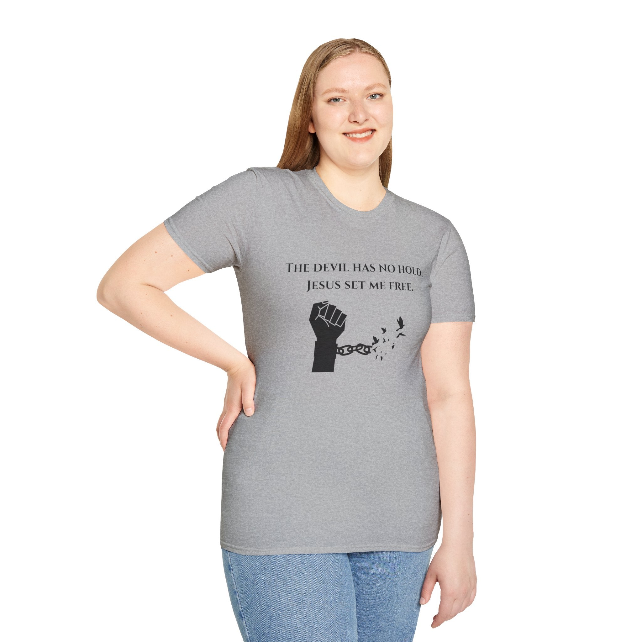 The Devil Has No Hold Jesus Set Me Free T-Shirt | Christian Faith Tee