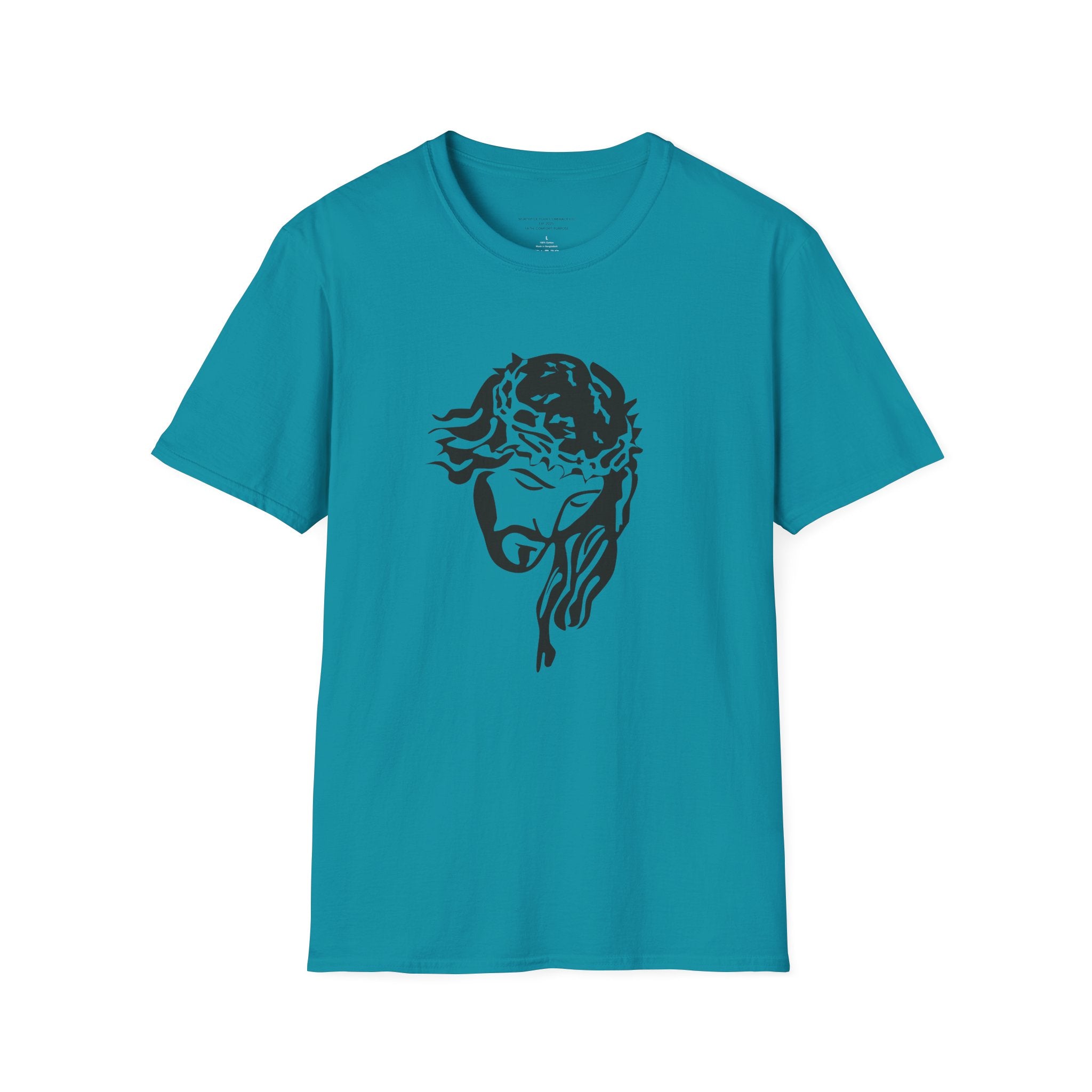 Jesus with Crown of Thorns T-Shirt | Because of His Stripes religious tee