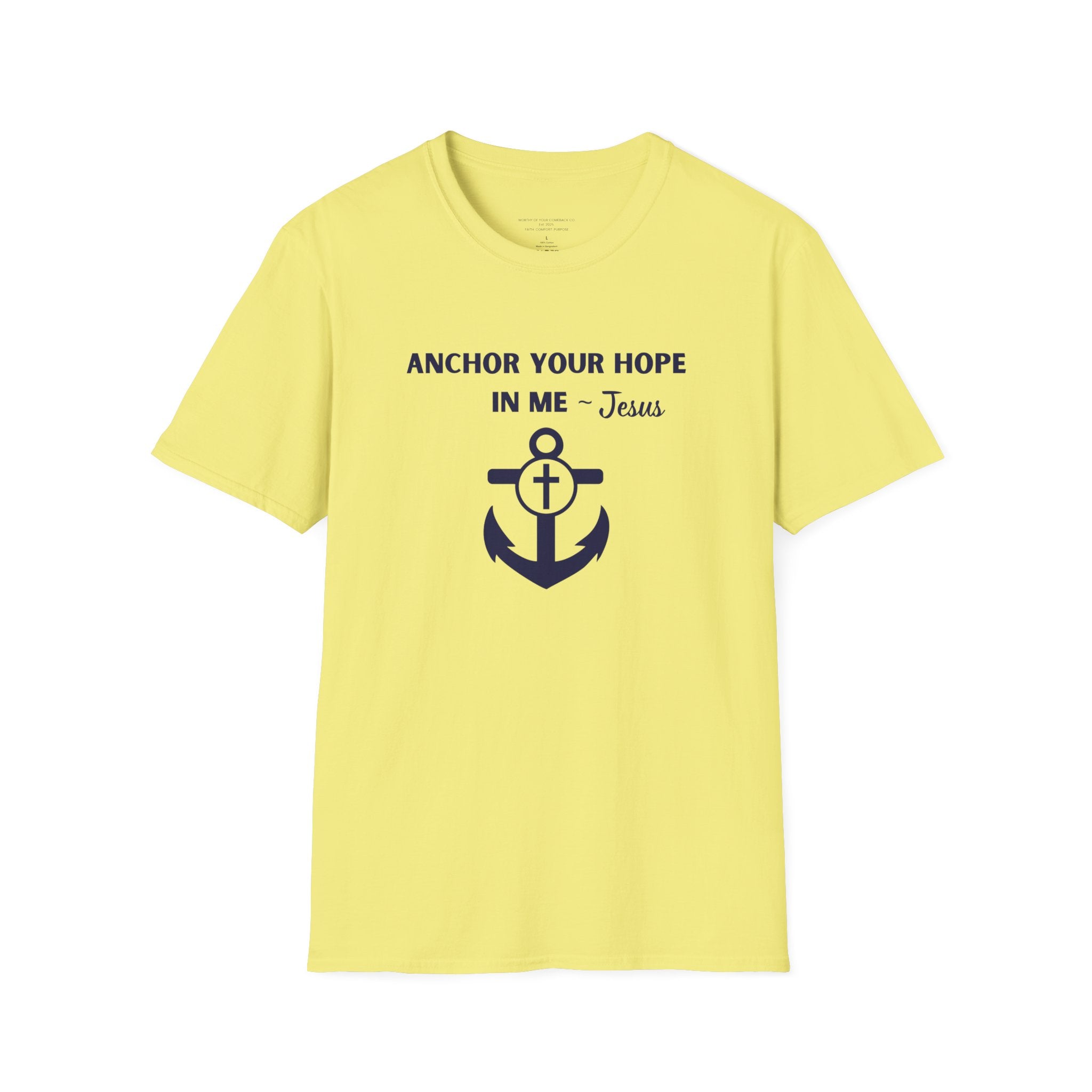 Anchor Your Hope in Me T-Shirt | Christian Anchor Design, Hebrews 6:19 Scripture Tee