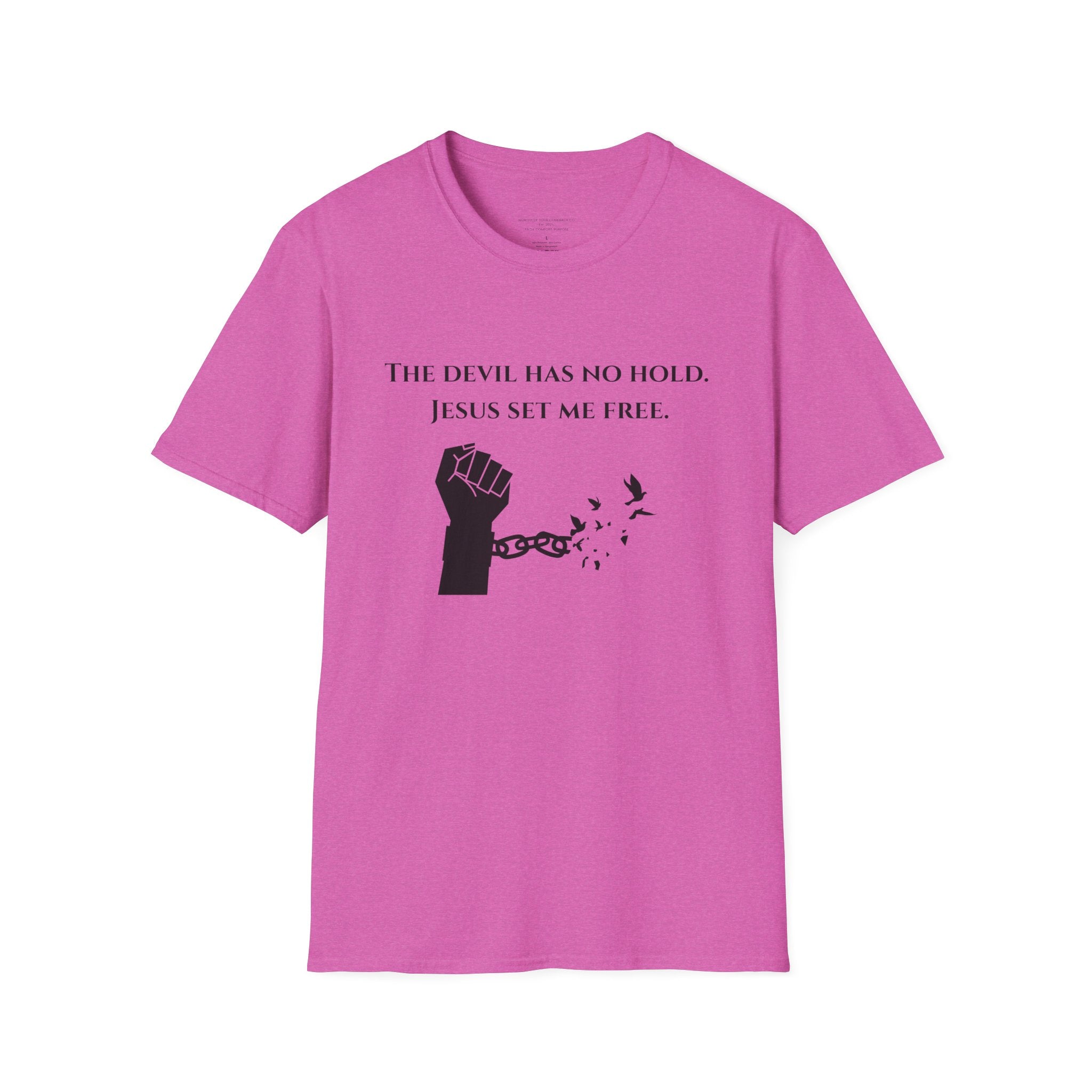 The Devil Has No Hold Jesus Set Me Free T-Shirt | Christian Faith Tee