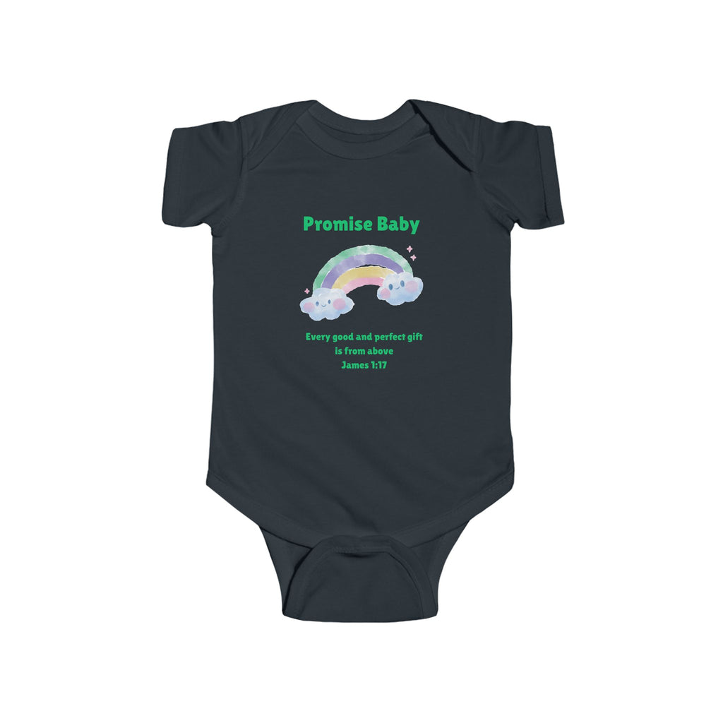 Promise Baby rainbow onesie Bodysuit | Scripture James 1:17 baby shower