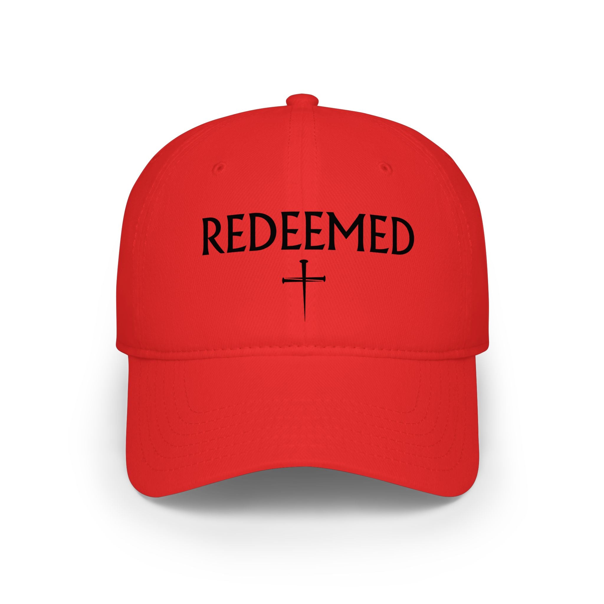 Redeemed Cross Low Profile Baseball Cap | Christian faith hat