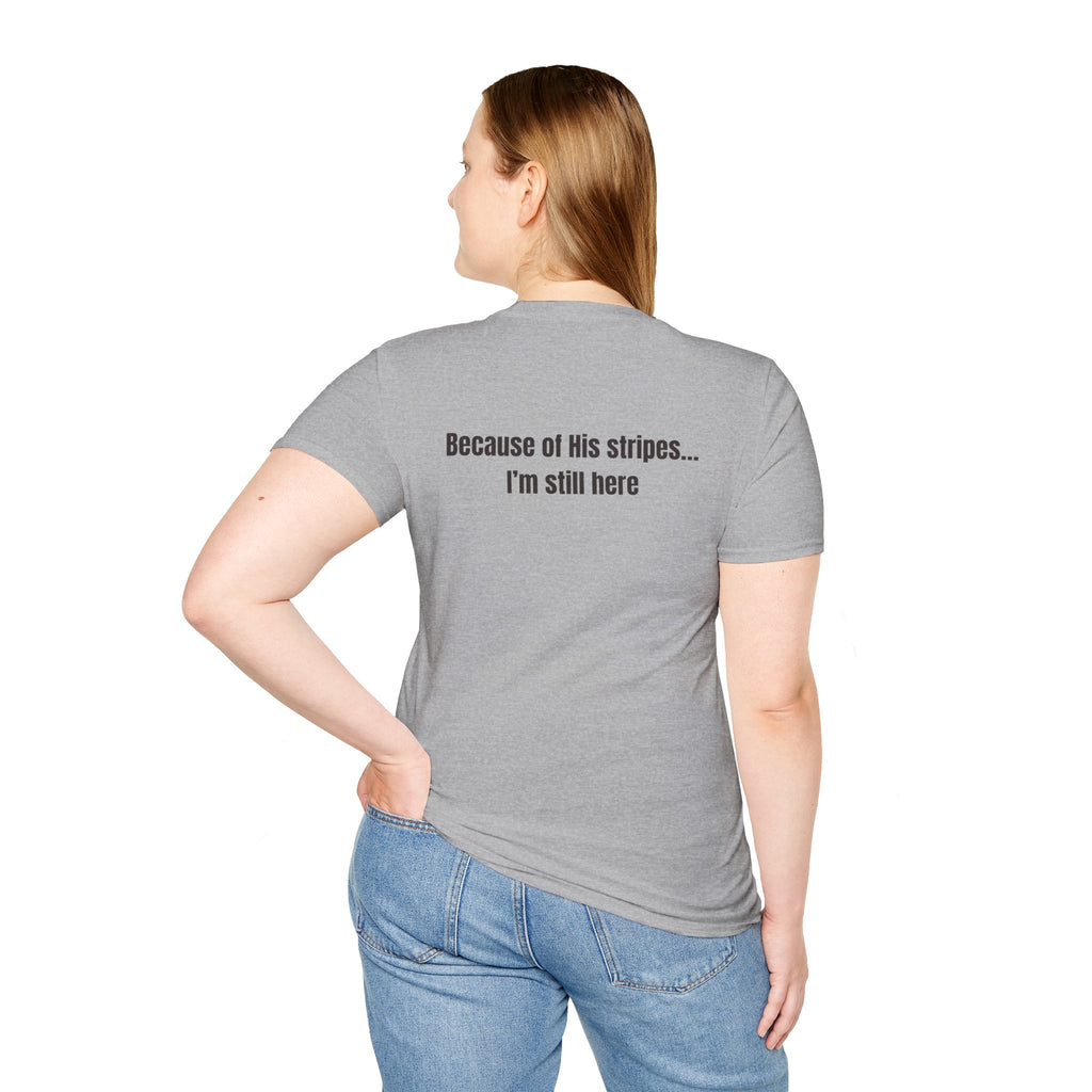 Jesus with Crown of Thorns T-Shirt | Because of His Stripes religious tee
