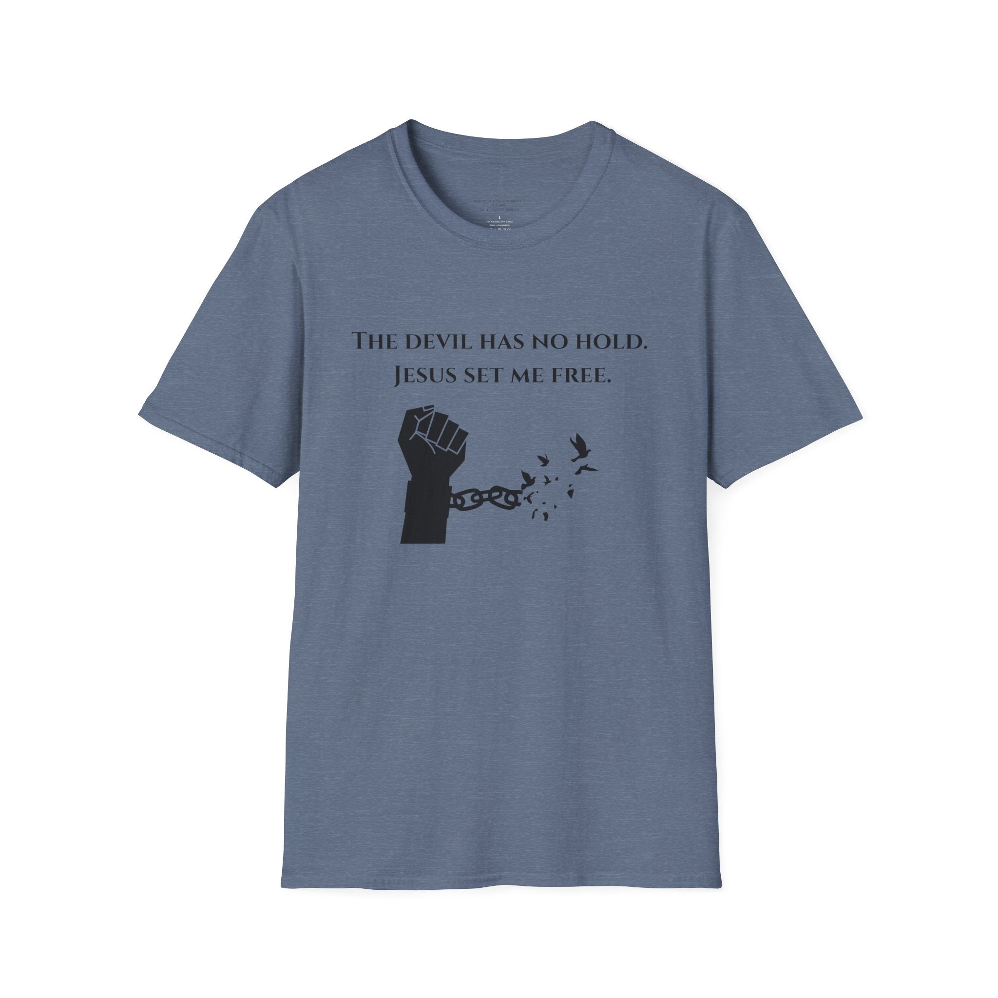 The Devil Has No Hold Jesus Set Me Free T-Shirt | Christian Faith Tee