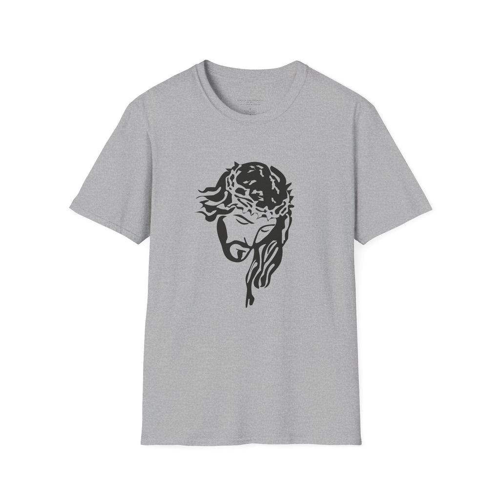 Jesus with Crown of Thorns T-Shirt | Because of His Stripes religious tee