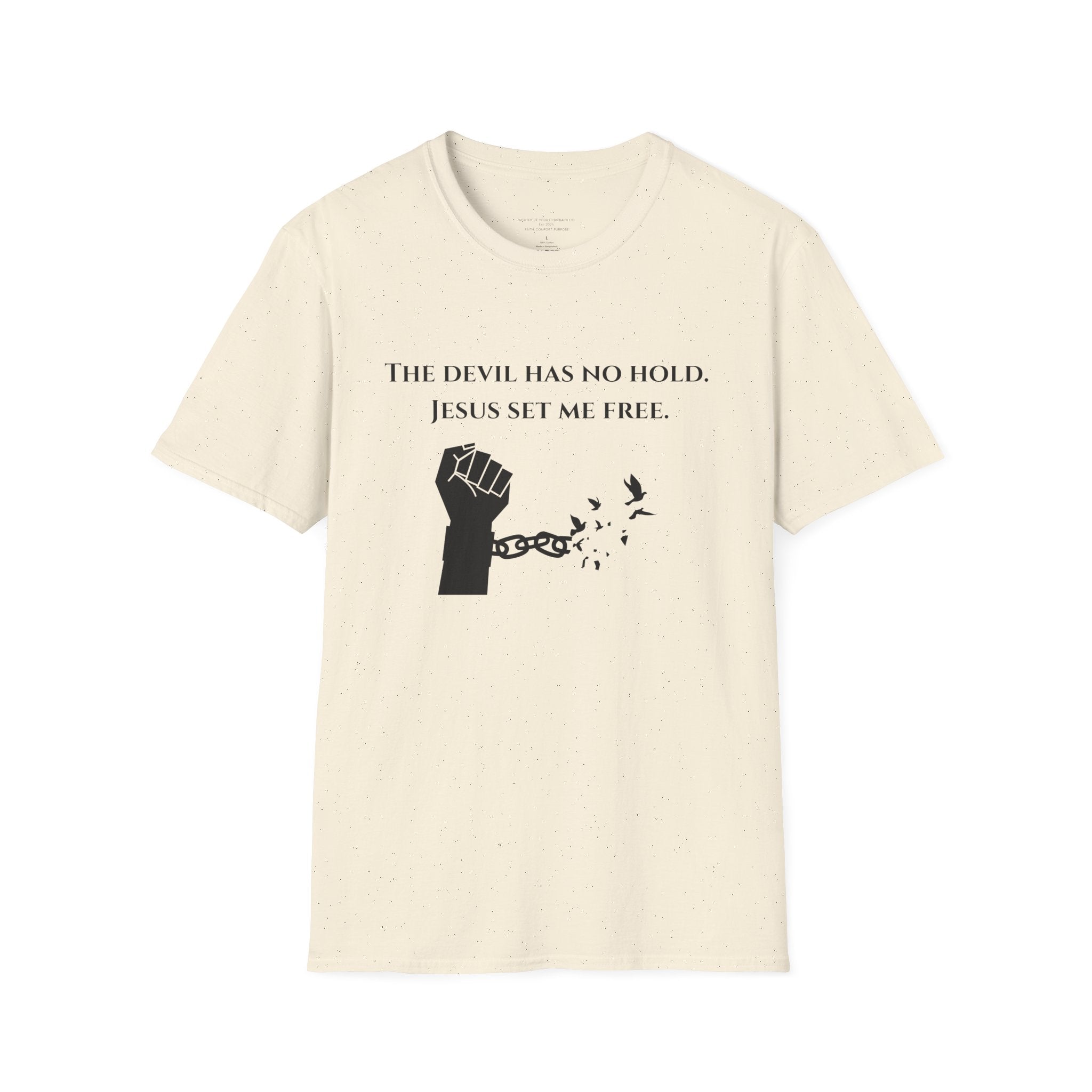 The Devil Has No Hold Jesus Set Me Free T-Shirt | Christian Faith Tee