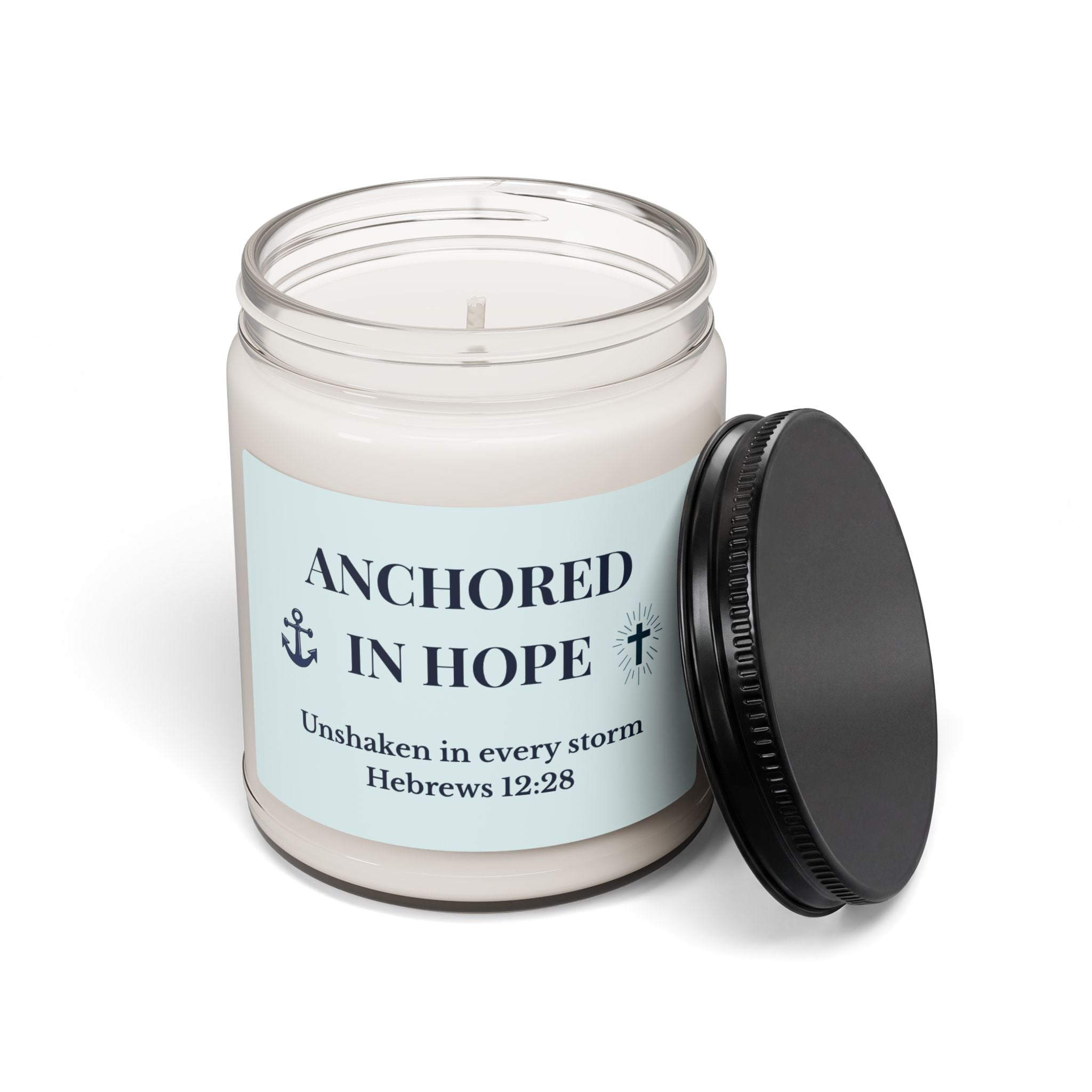 Anchored in Hope Candle | Soy Candle 9oz, Hebrews 12:28
