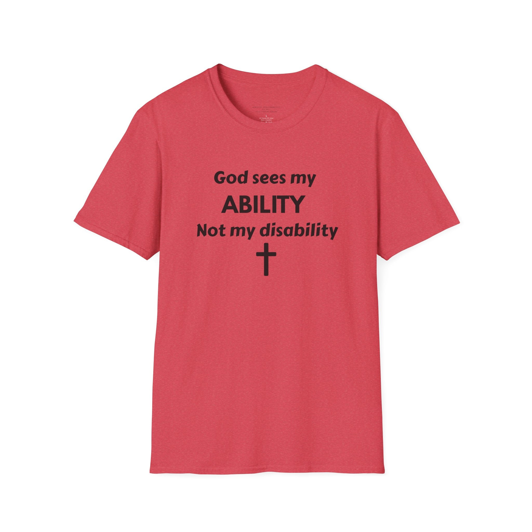 God Sees My Ability T-Shirt | Christian Disability Awareness, Cross Tee