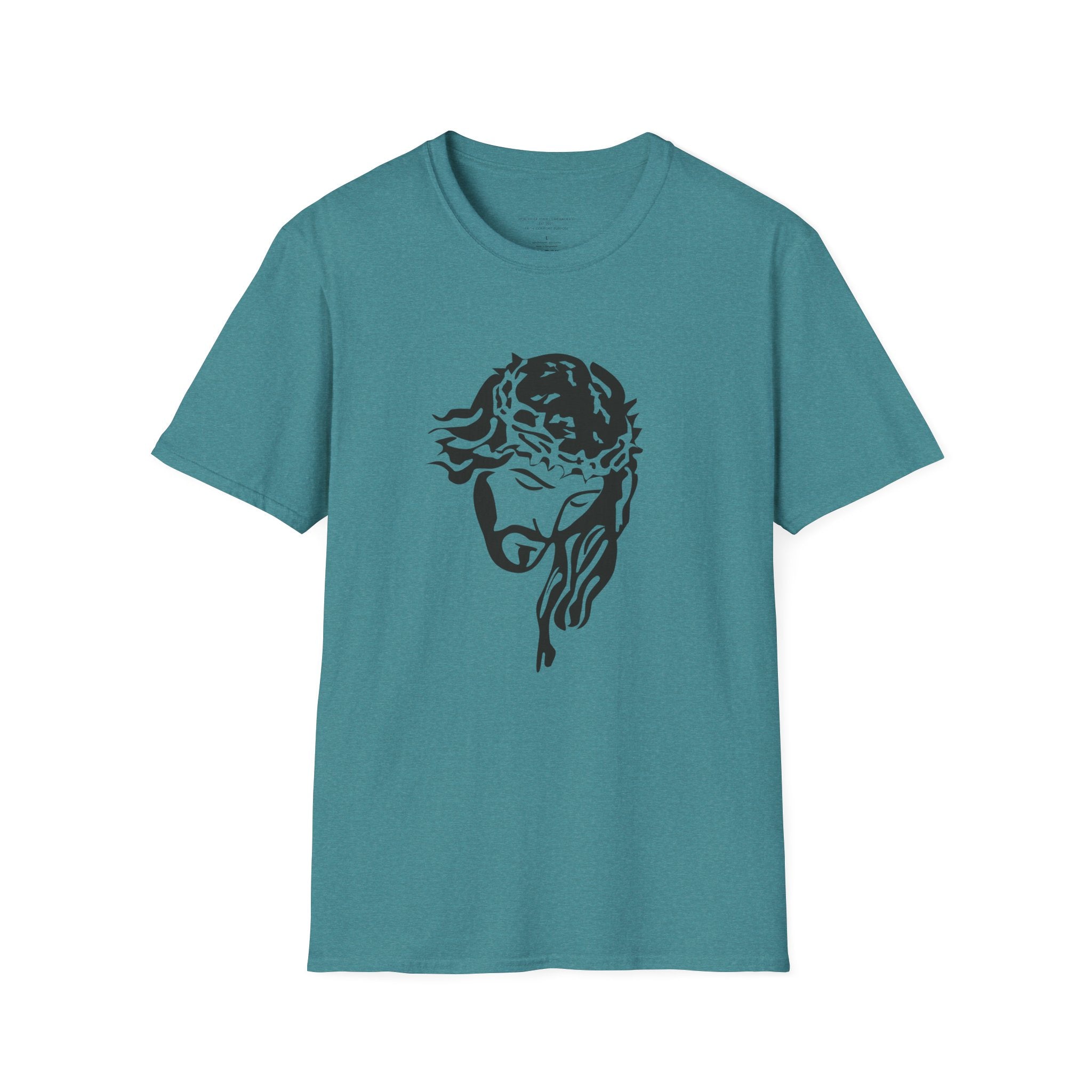 Jesus with Crown of Thorns T-Shirt | Because of His Stripes religious tee