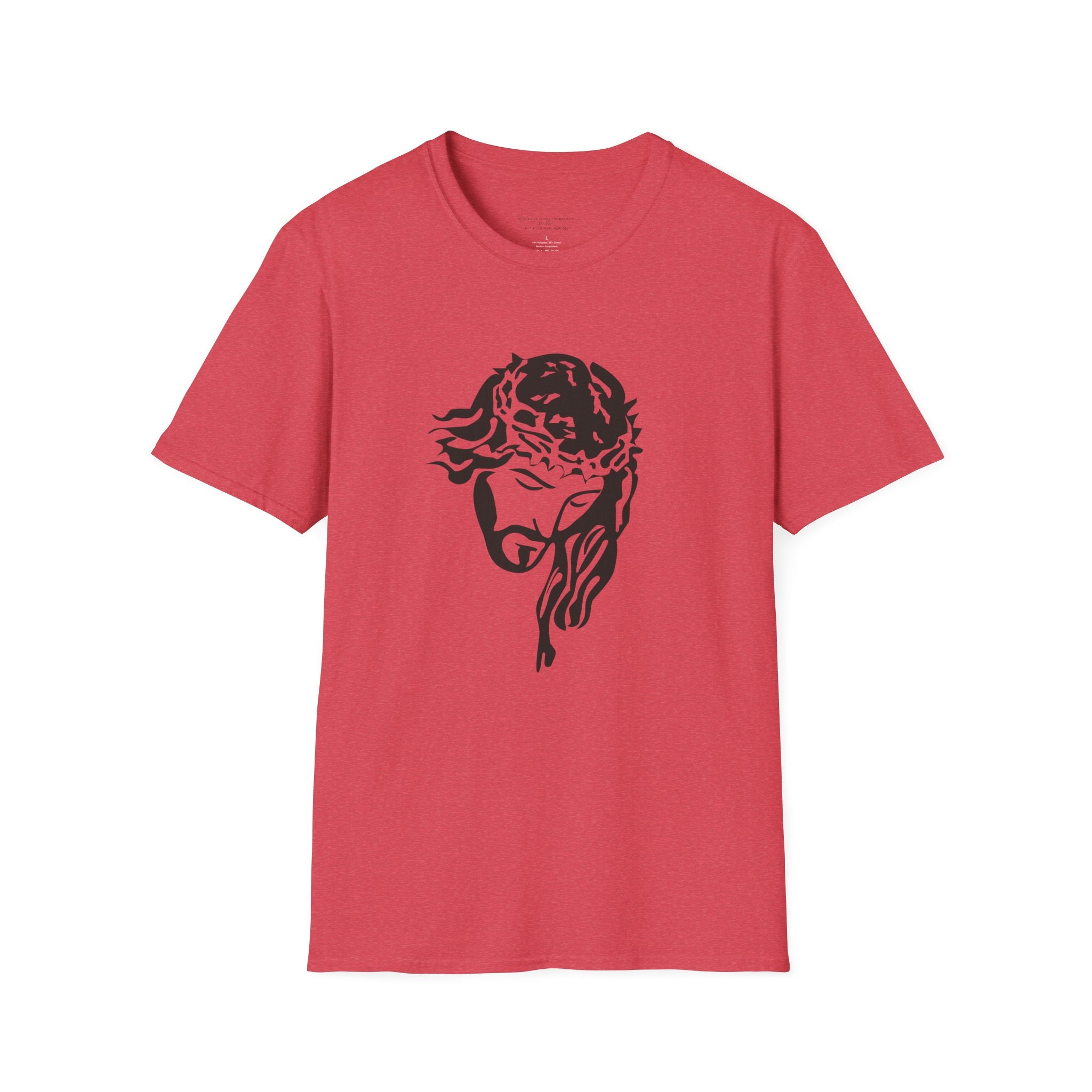 Jesus with Crown of Thorns T-Shirt | Because of His Stripes religious tee