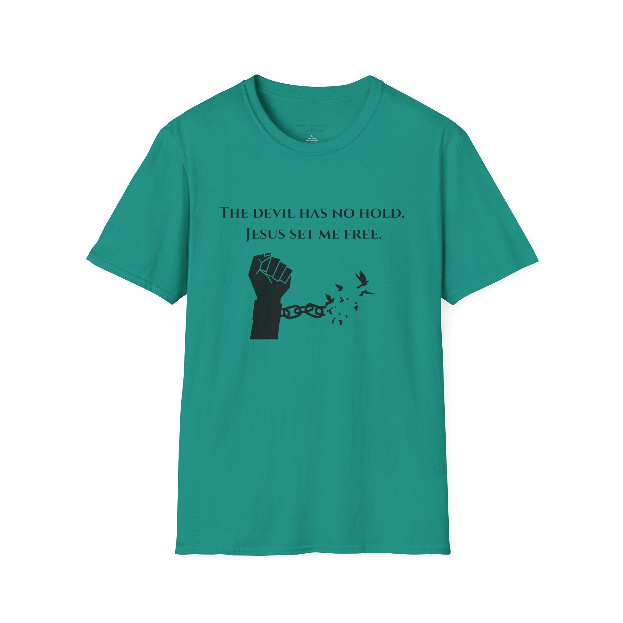 The Devil Has No Hold Jesus Set Me Free T-Shirt | Christian Faith Tee