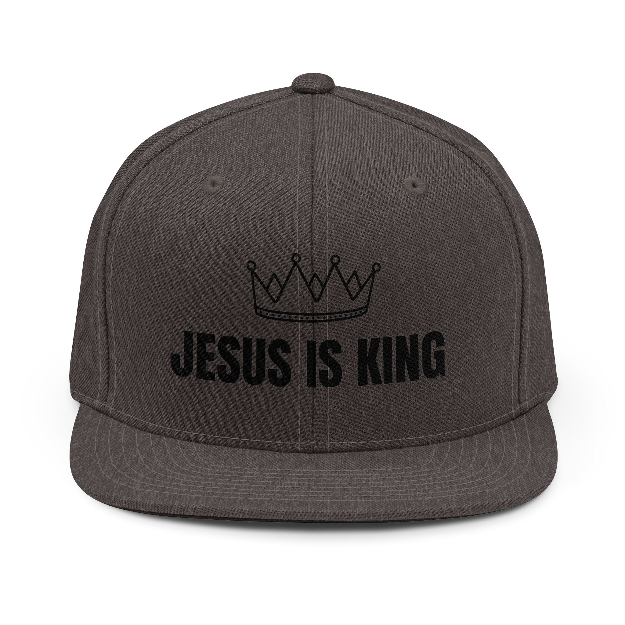 Jesus Is King Crown Snapback Hat | Christian Faith Cap