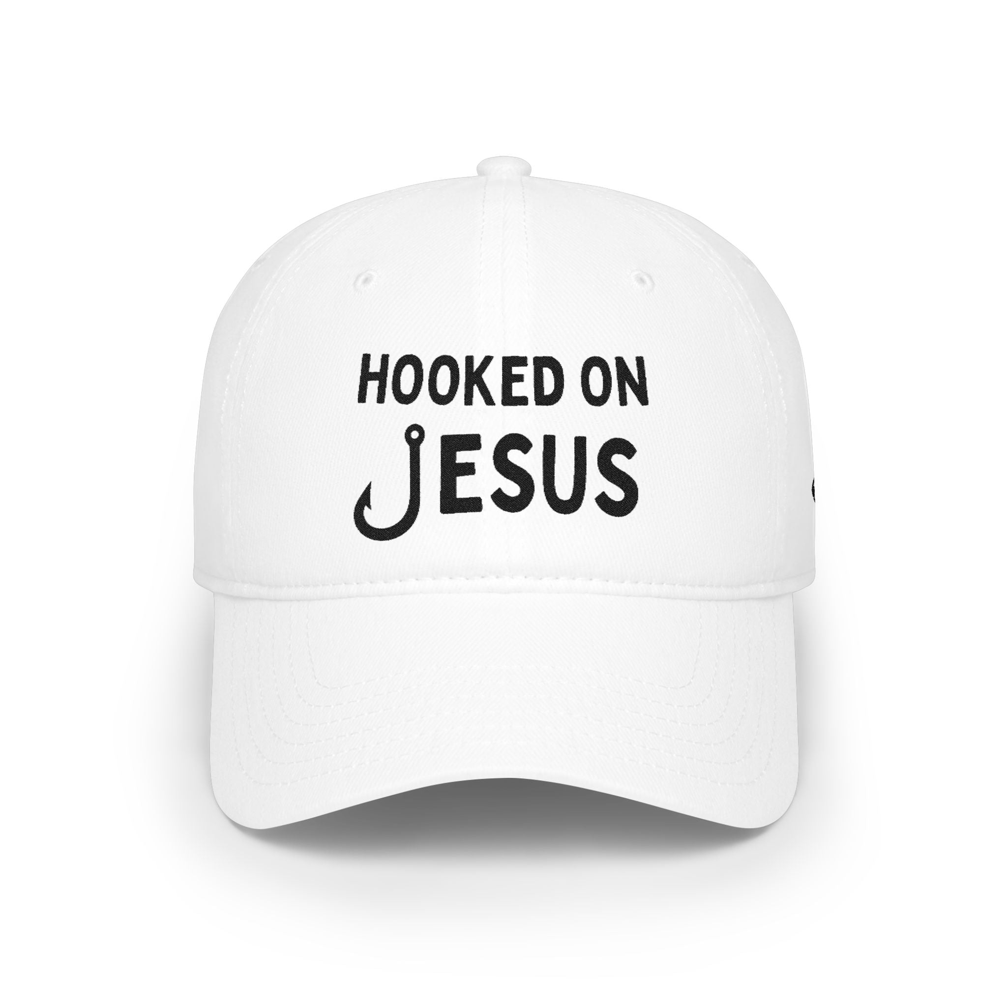 Hooked on Jesus Low Profile Cap | Christian Scripture Matthew 4:19 Hat