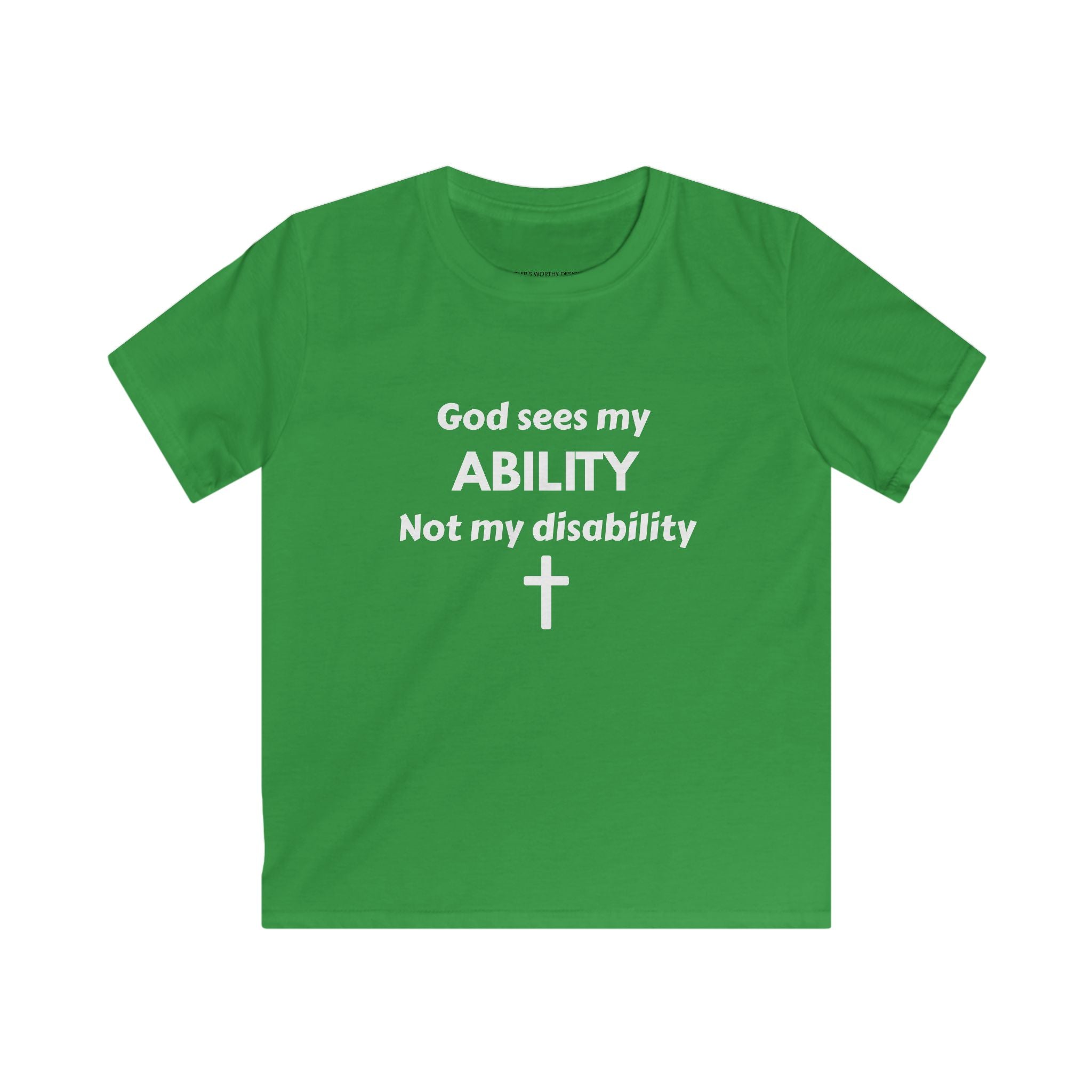 God Sees My Ability Kids Tee | Christian Faith Disability Awareness