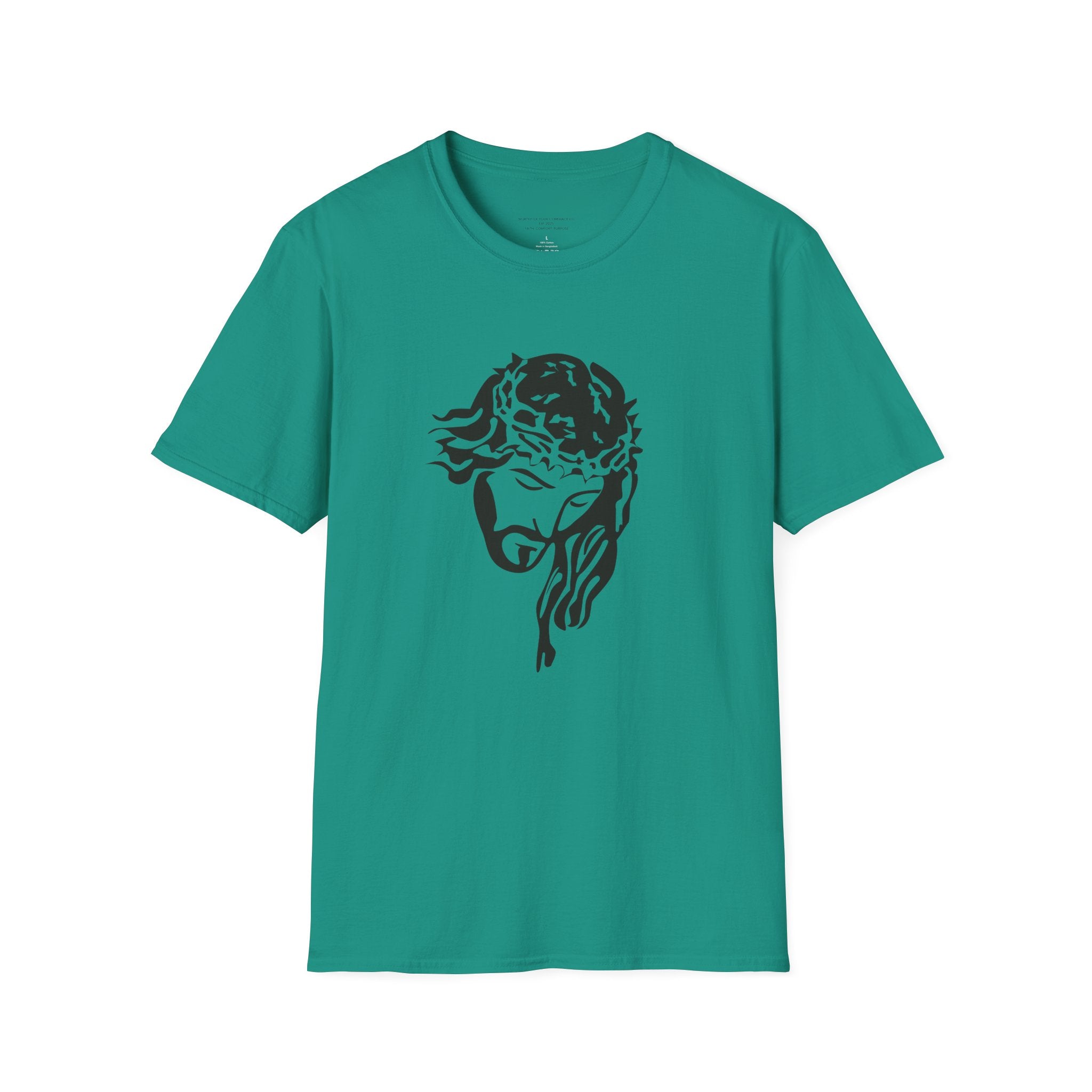Jesus with Crown of Thorns T-Shirt | Because of His Stripes religious tee