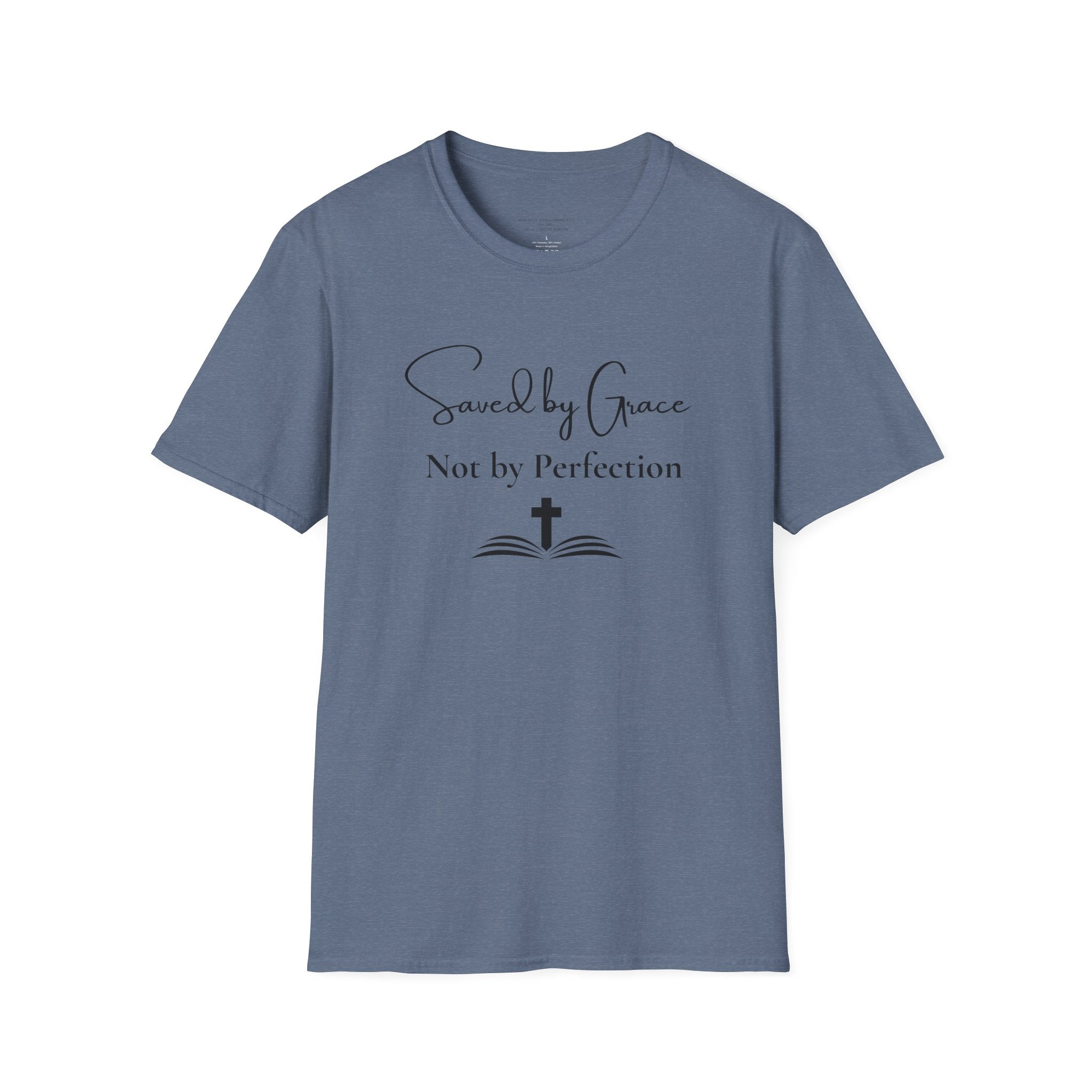 Saved by Grace Not by Perfection T-Shirt | Christian Scripture Cross Tee