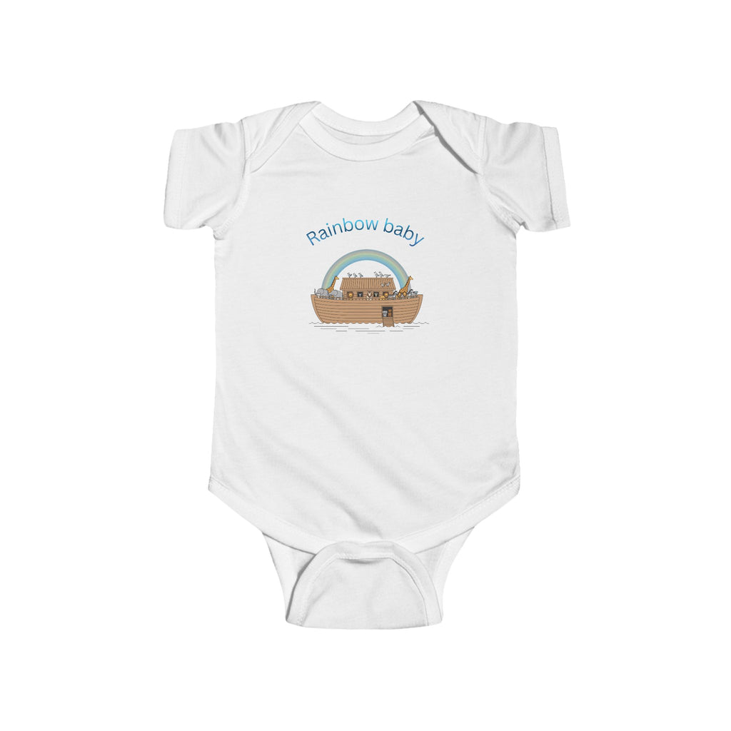 Rainbow Baby Noah's Ark Infant Bodysuit | Cute Nursery Baby Onesie
