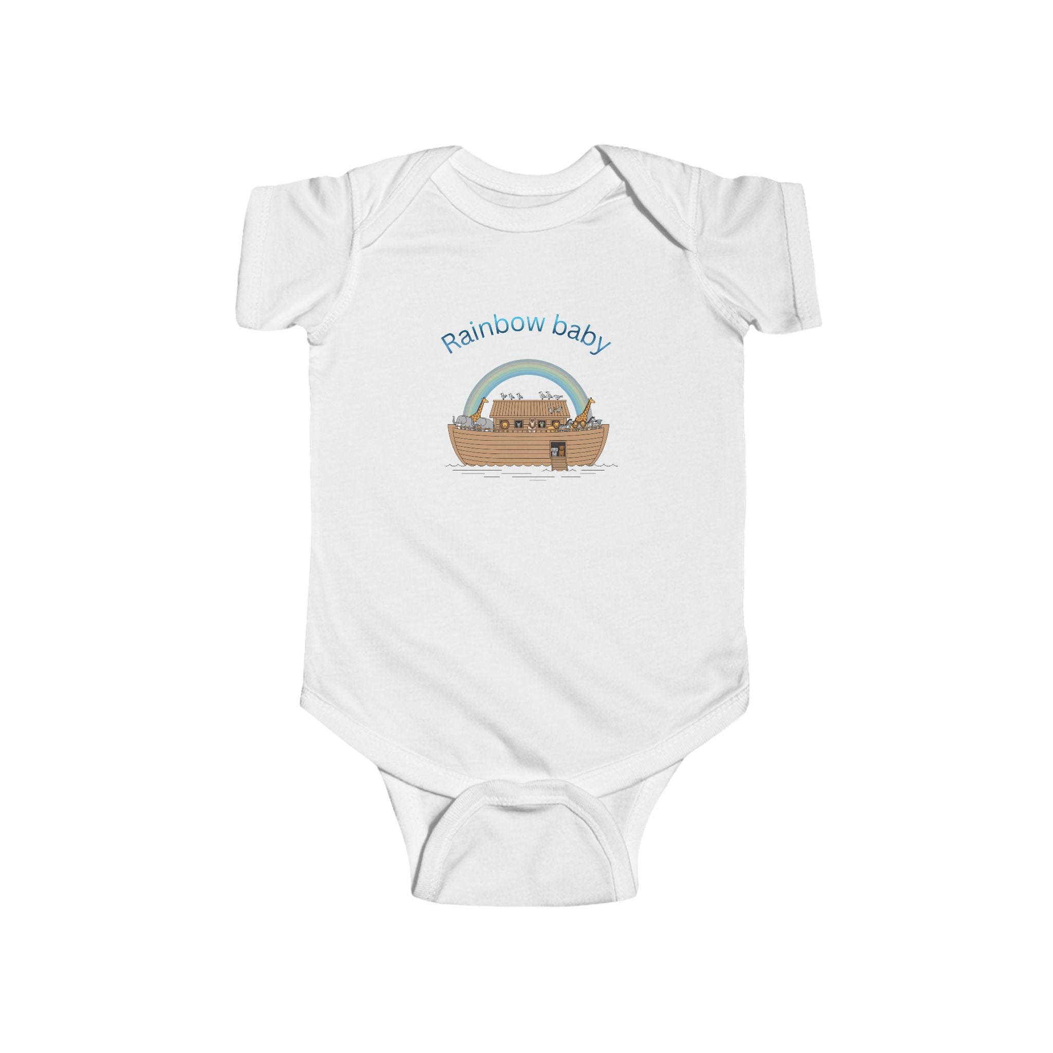 Rainbow Baby Noah's Ark Infant Bodysuit | Cute Nursery Baby Onesie