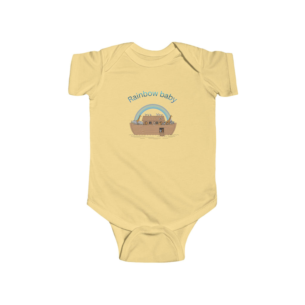Rainbow Baby Noah's Ark Infant Bodysuit | Cute Nursery Baby Onesie