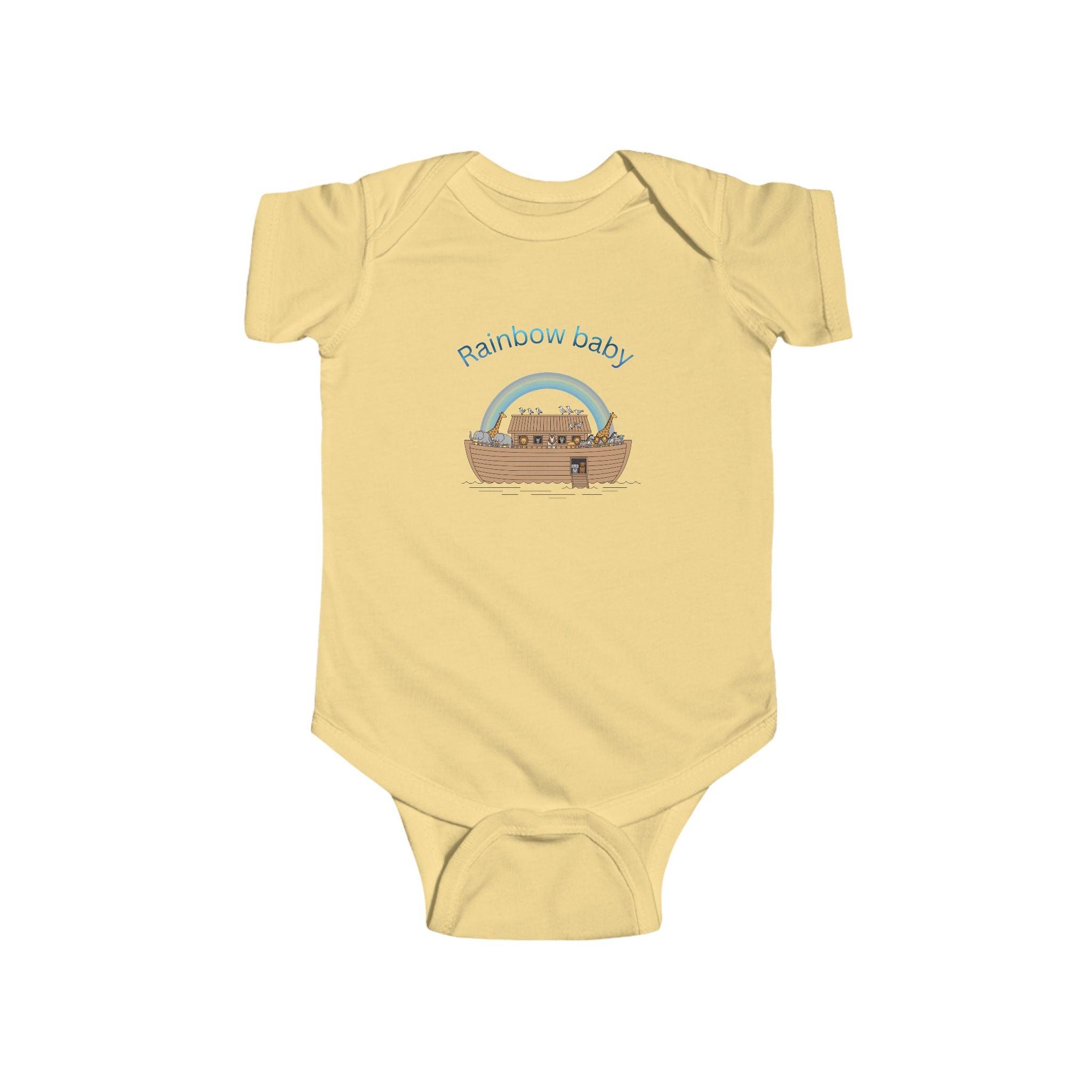 Rainbow Baby Noah's Ark Infant Bodysuit | Cute Nursery Baby Onesie