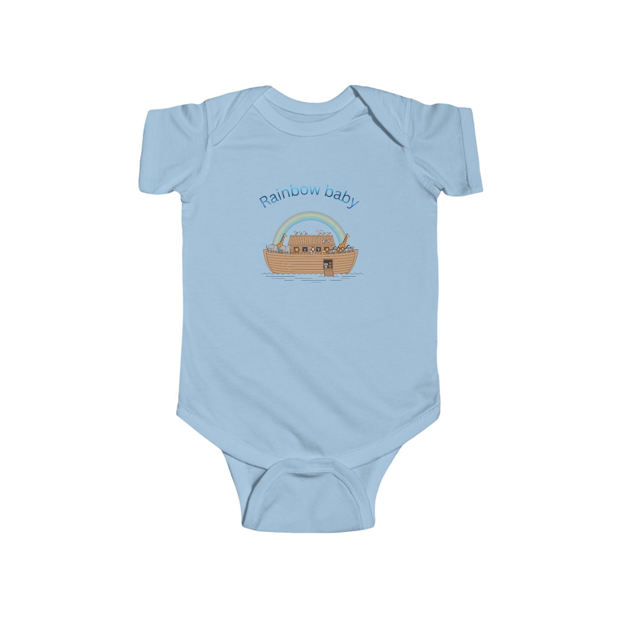 Rainbow Baby Noah's Ark Infant Bodysuit | Cute Nursery Baby Onesie