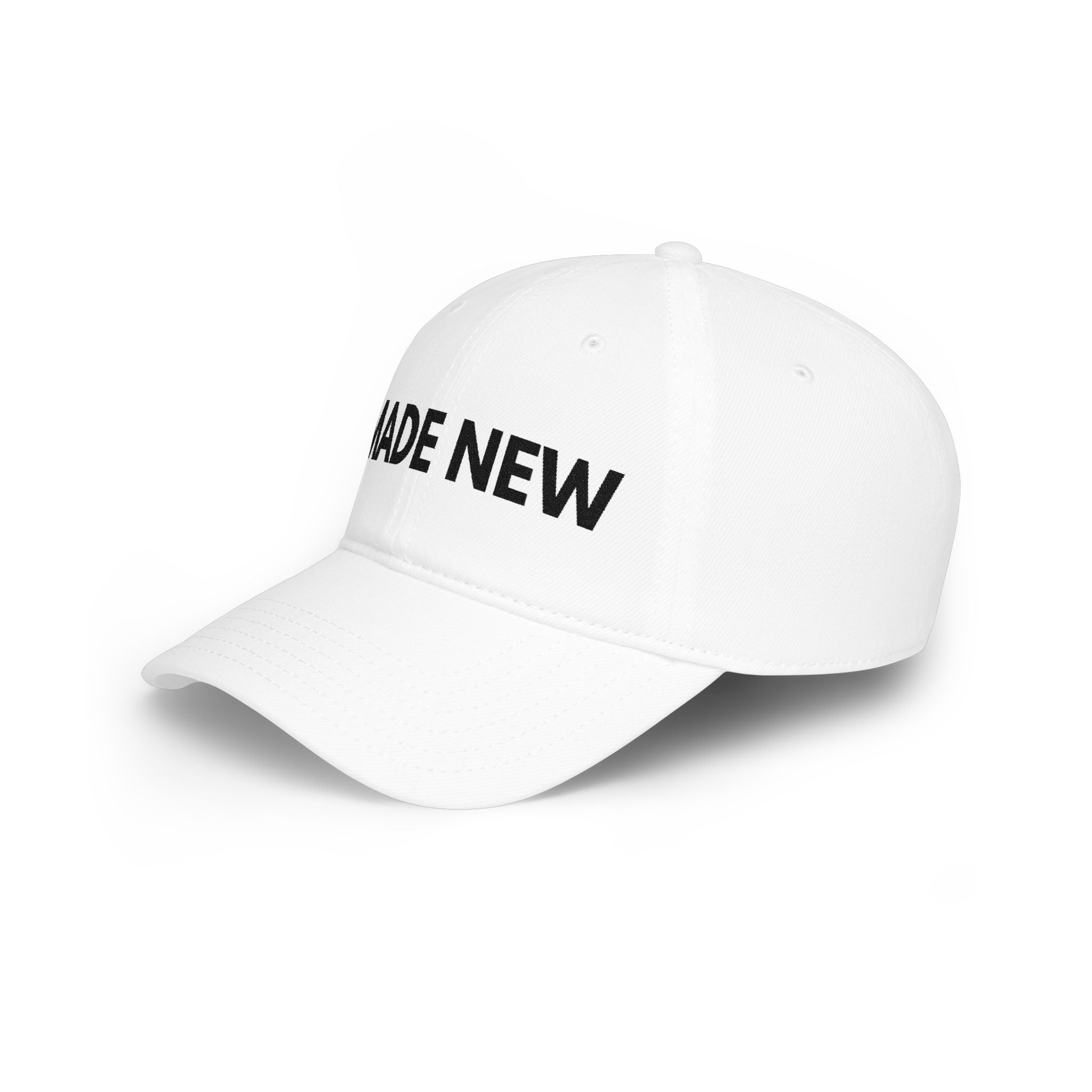 Made New baseball cap | Christian faith embroidery, In Christ back text
