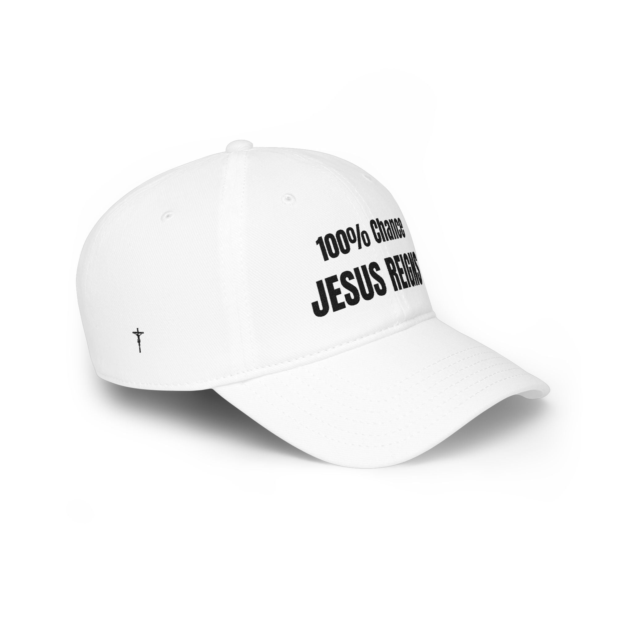 100% Chance Jesus Reigns Cap | Faith Baseball Hat, King of Kings