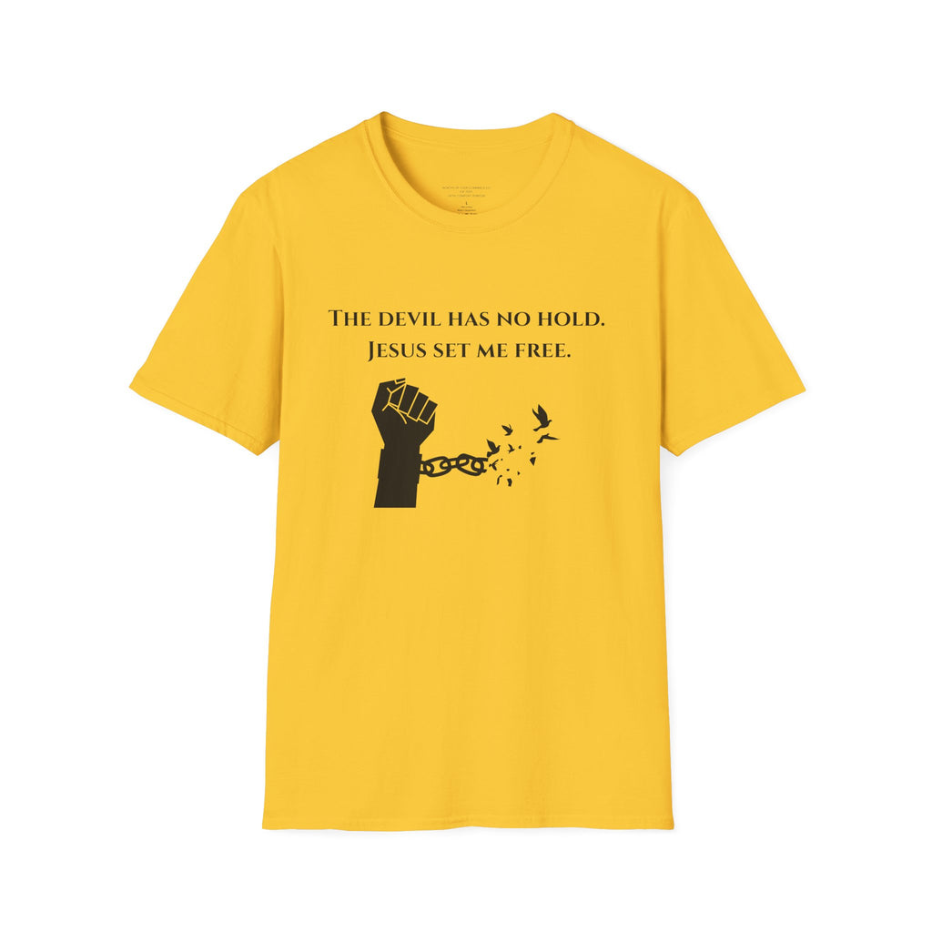 The Devil Has No Hold Jesus Set Me Free T-Shirt | Christian Faith Tee