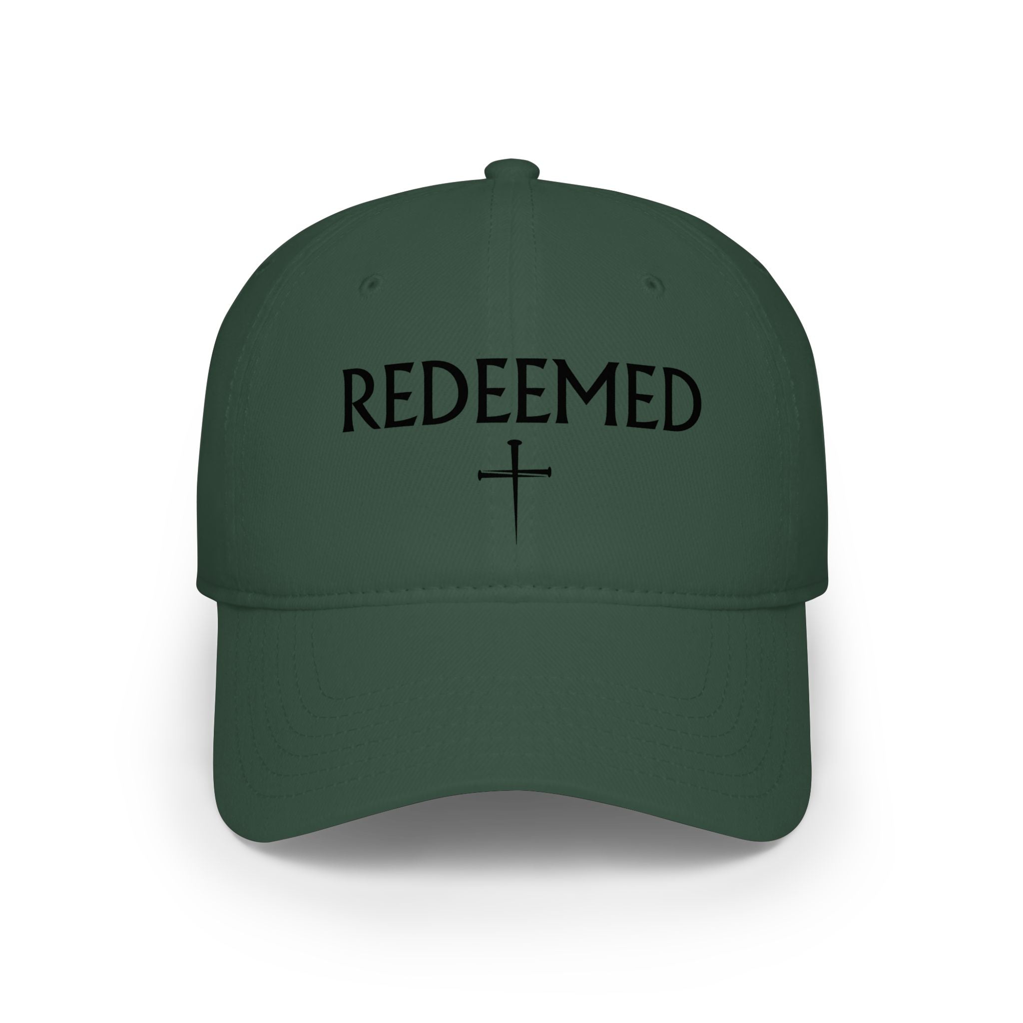 Redeemed Cross Low Profile Baseball Cap | Christian faith hat