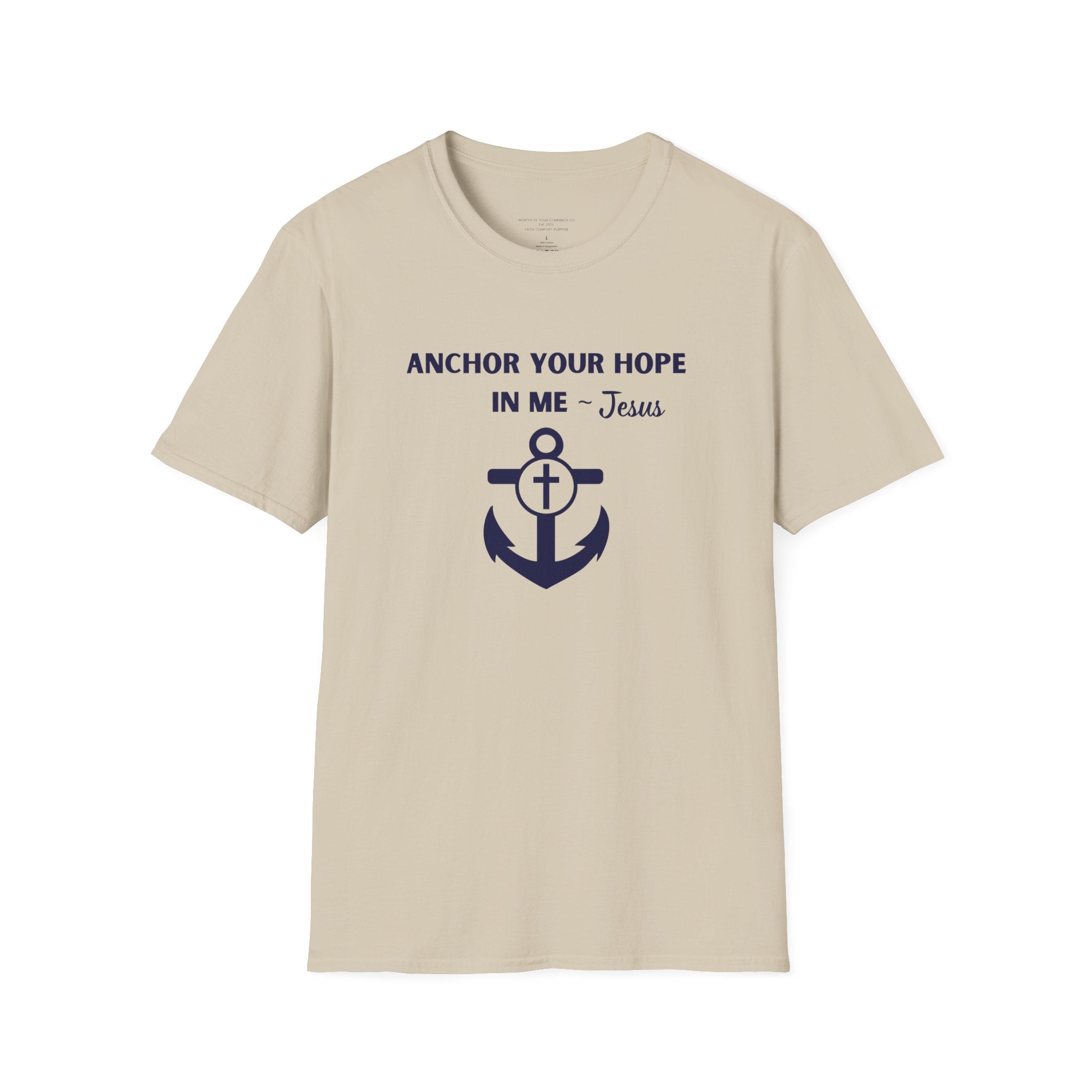 Anchor Your Hope in Me T-Shirt | Christian Anchor Design, Hebrews 6:19 Scripture Tee