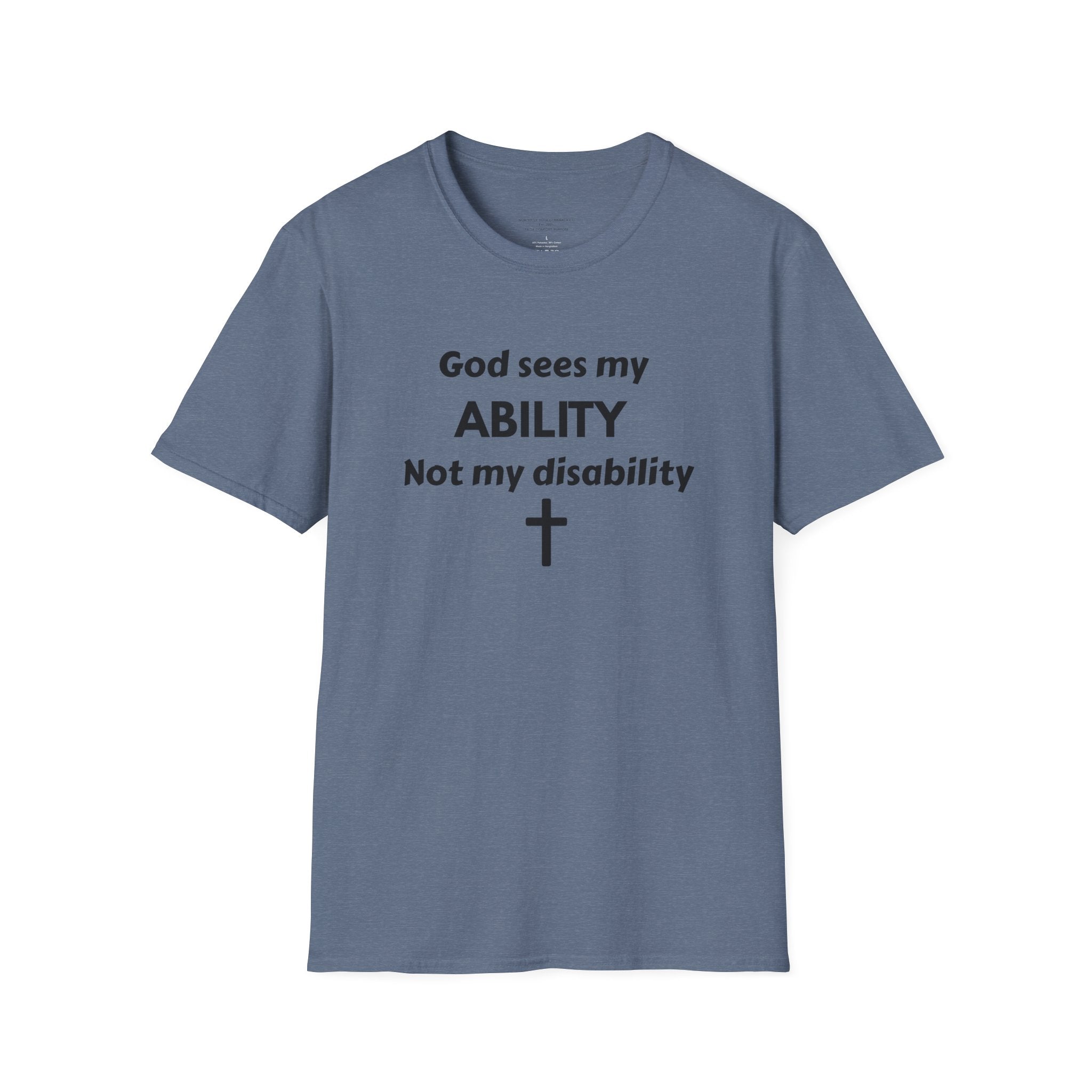 God Sees My Ability T-Shirt | Christian Disability Awareness, Cross Tee