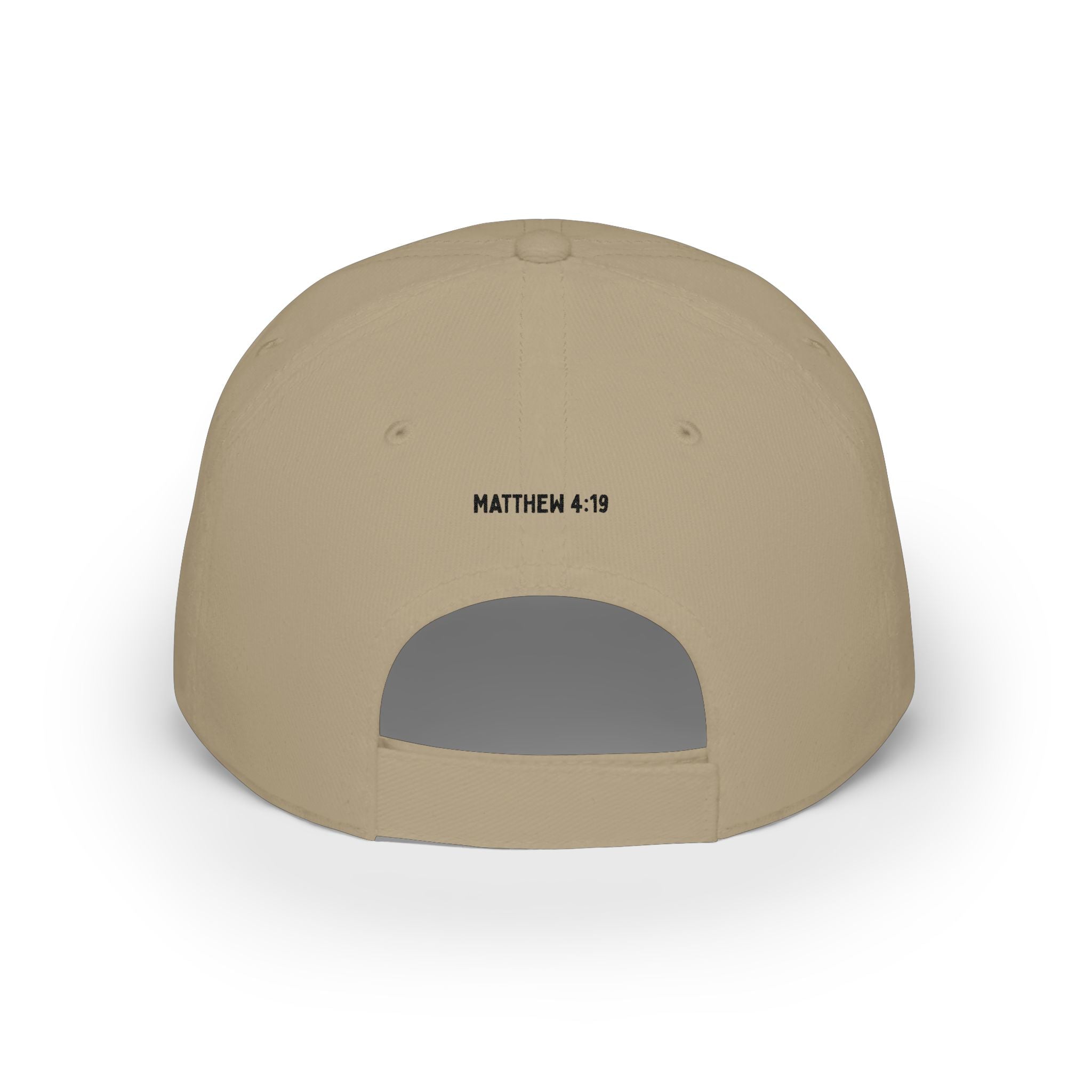 Hooked on Jesus Low Profile Cap | Christian Scripture Matthew 4:19 Hat
