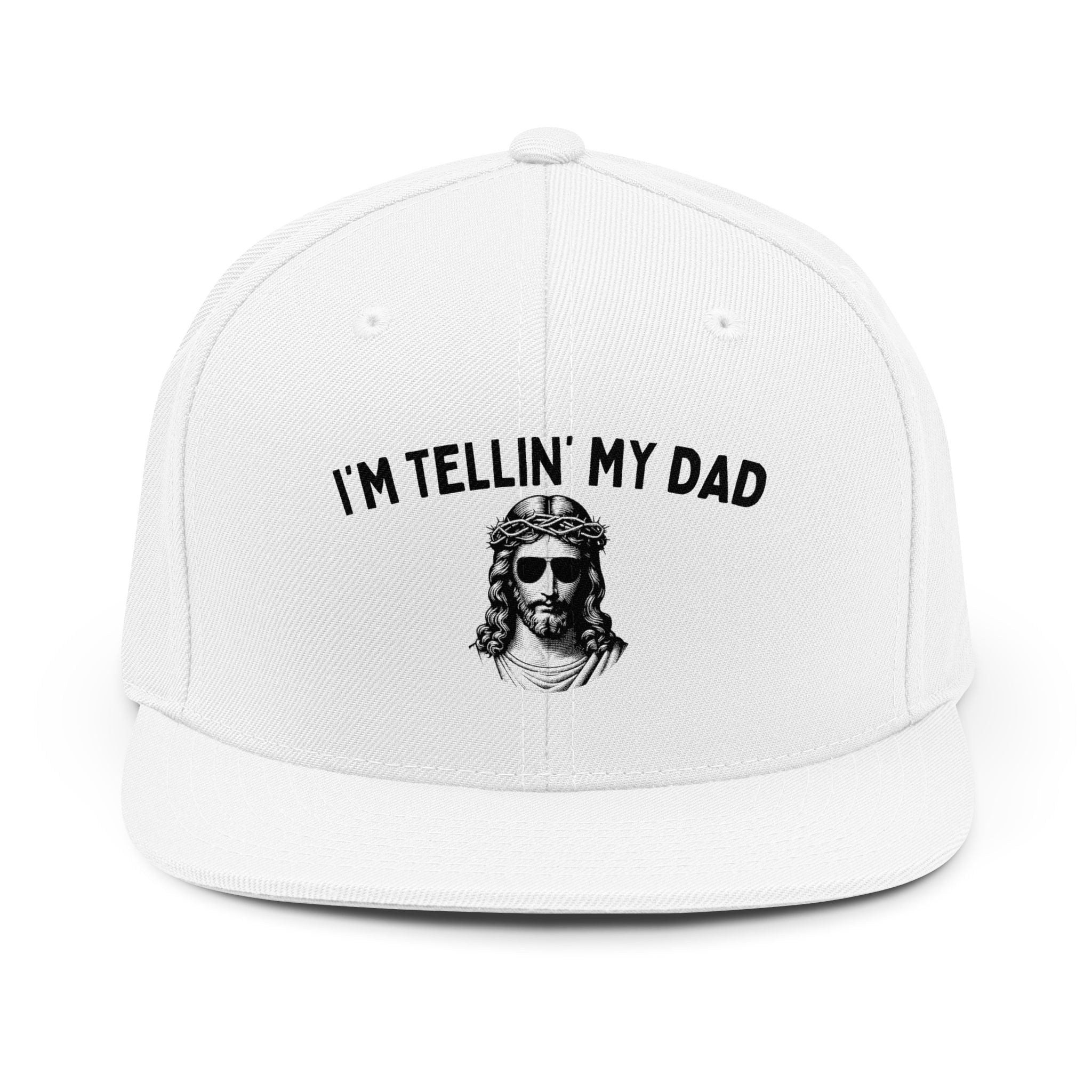 I’m Tellin’ My Dad hat | Jesus illustration snapback