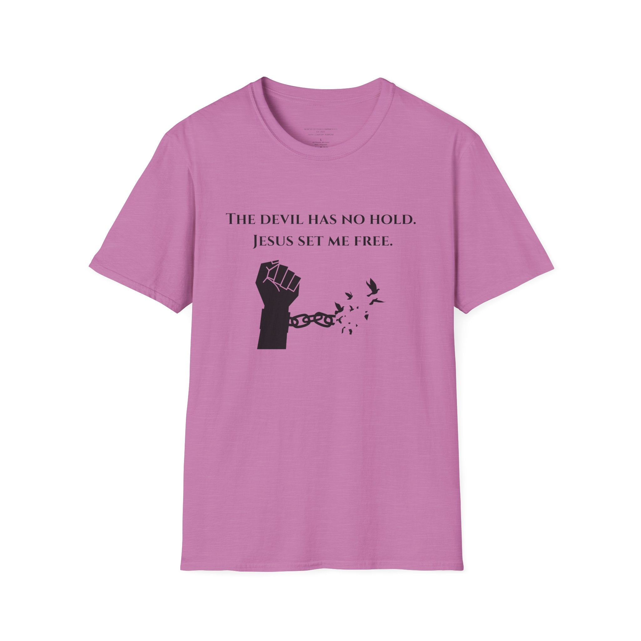 The Devil Has No Hold Jesus Set Me Free T-Shirt | Christian Faith Tee