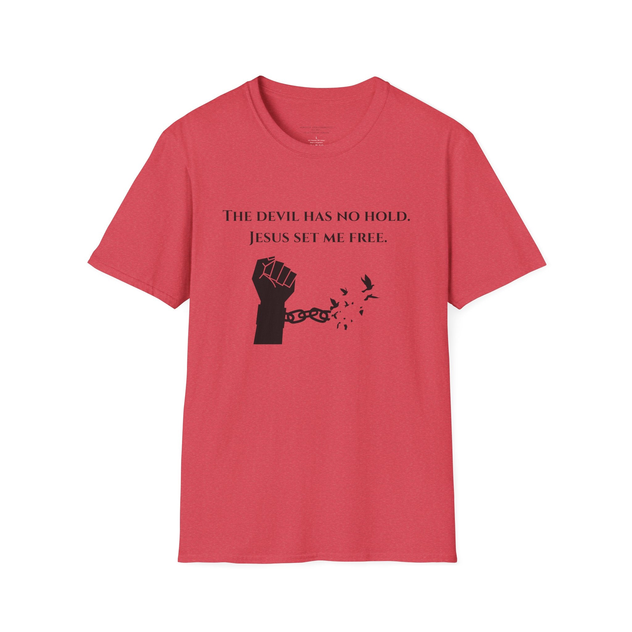 The Devil Has No Hold Jesus Set Me Free T-Shirt | Christian Faith Tee