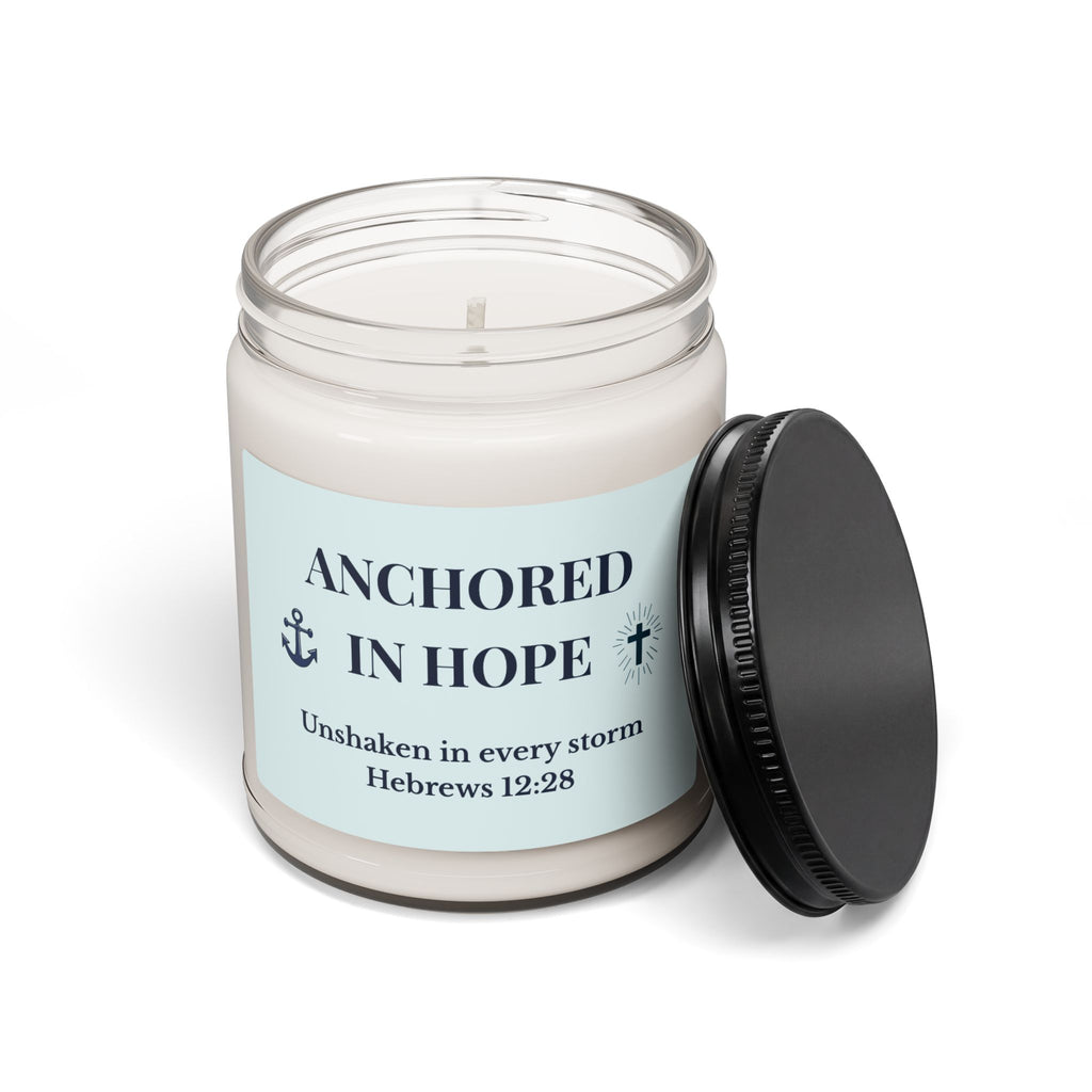 Anchored in Hope Candle | Soy Candle 9oz, Hebrews 12:28