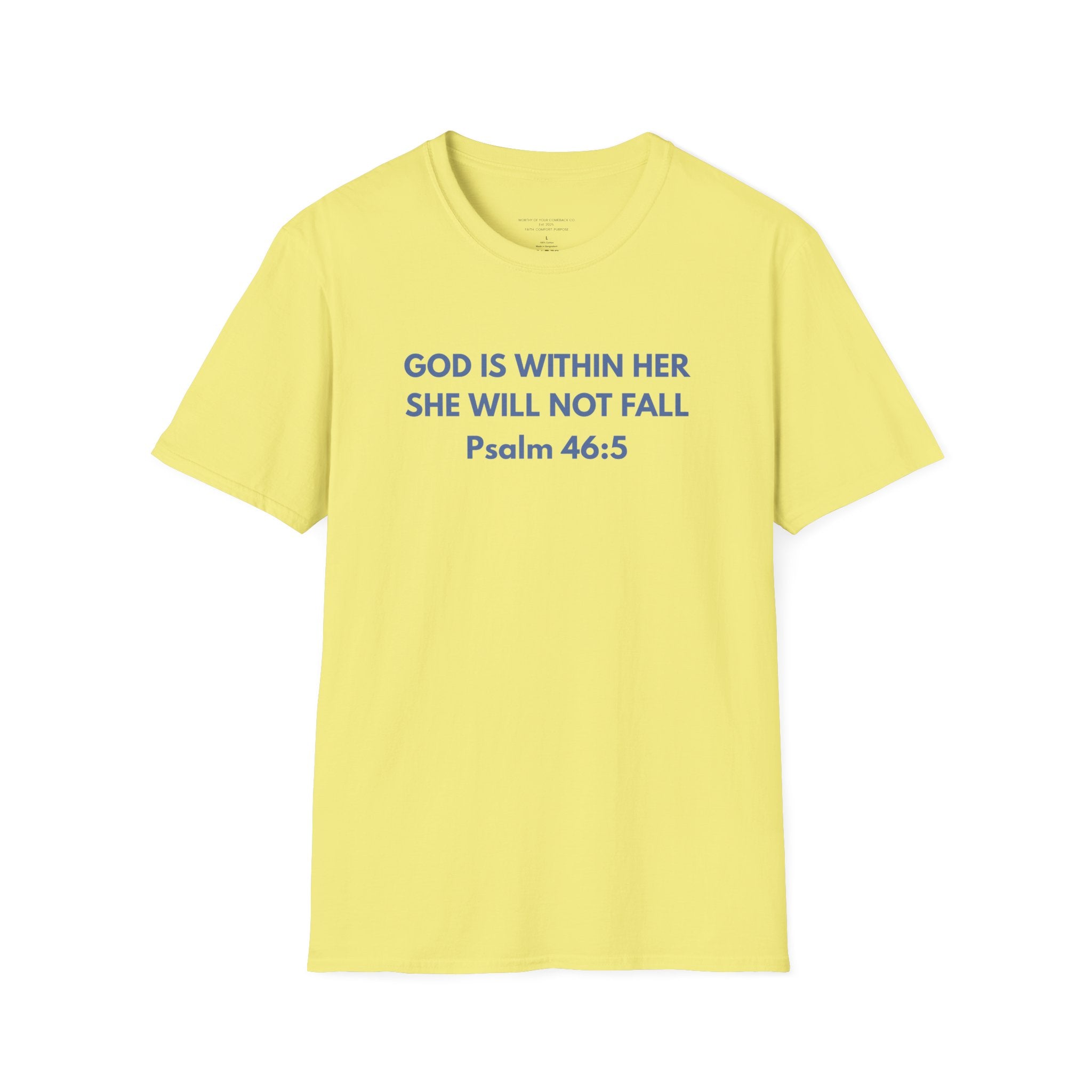 God Is Within Her Unisex Softstyle T-Shirt
