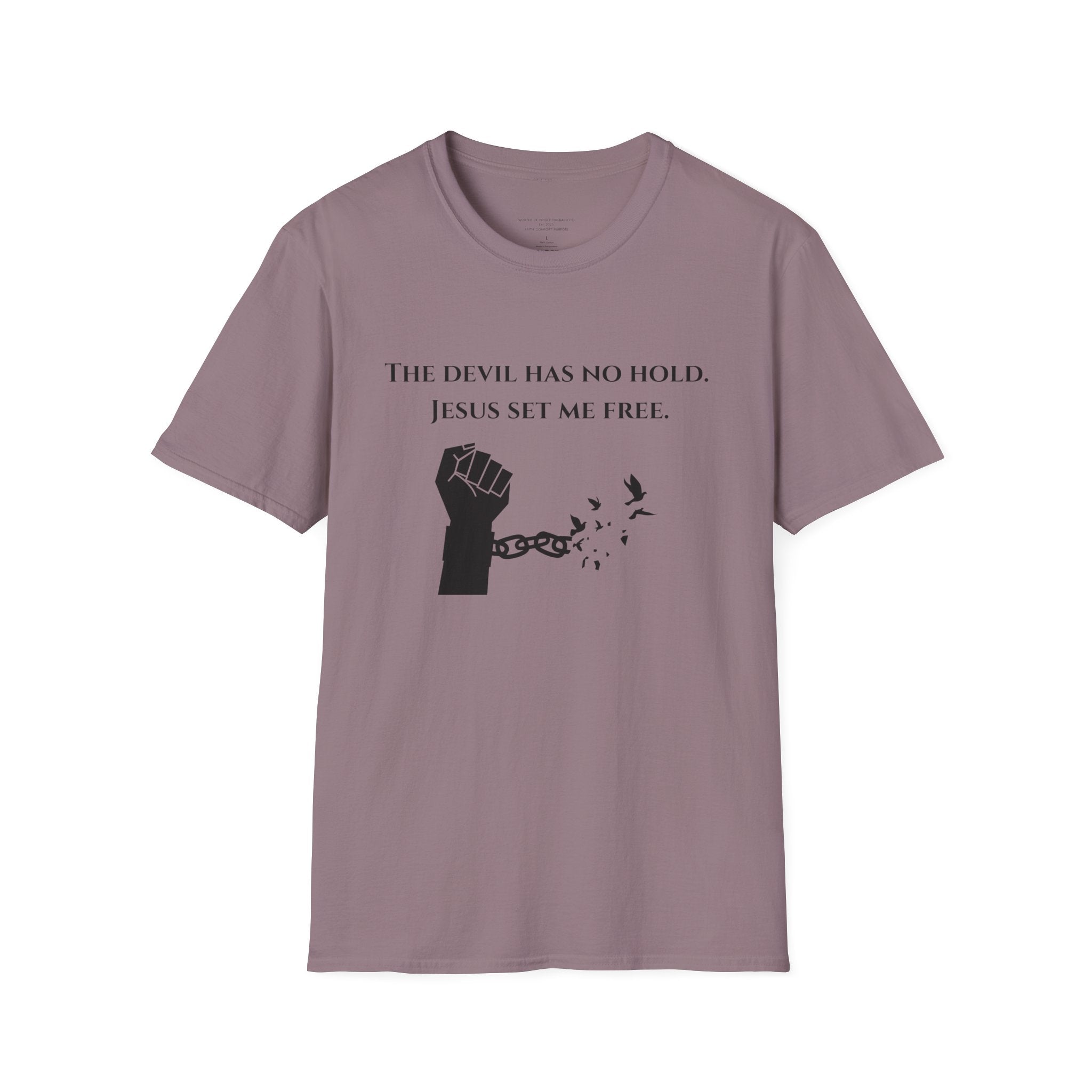 The Devil Has No Hold Jesus Set Me Free T-Shirt | Christian Faith Tee