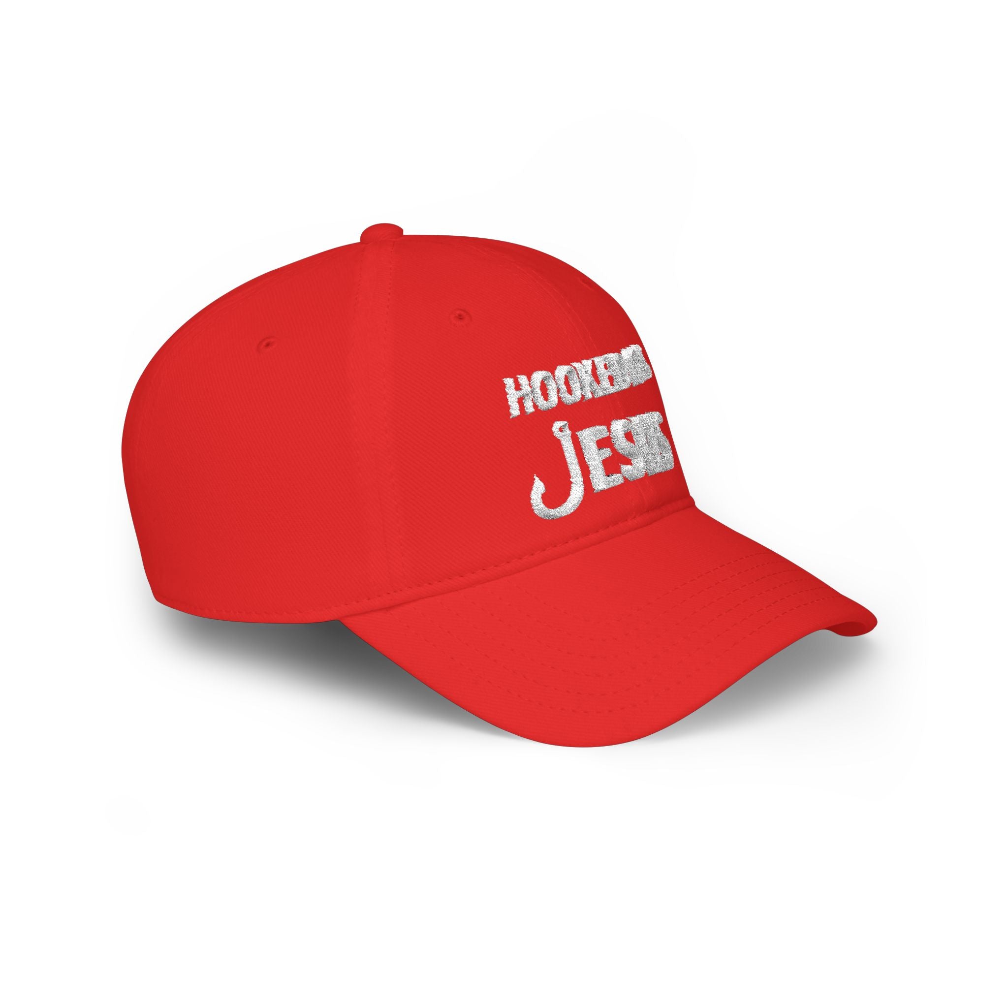 Hooked on Jesus Baseball Cap | Christian Faith Hat, Embroidered Scripture