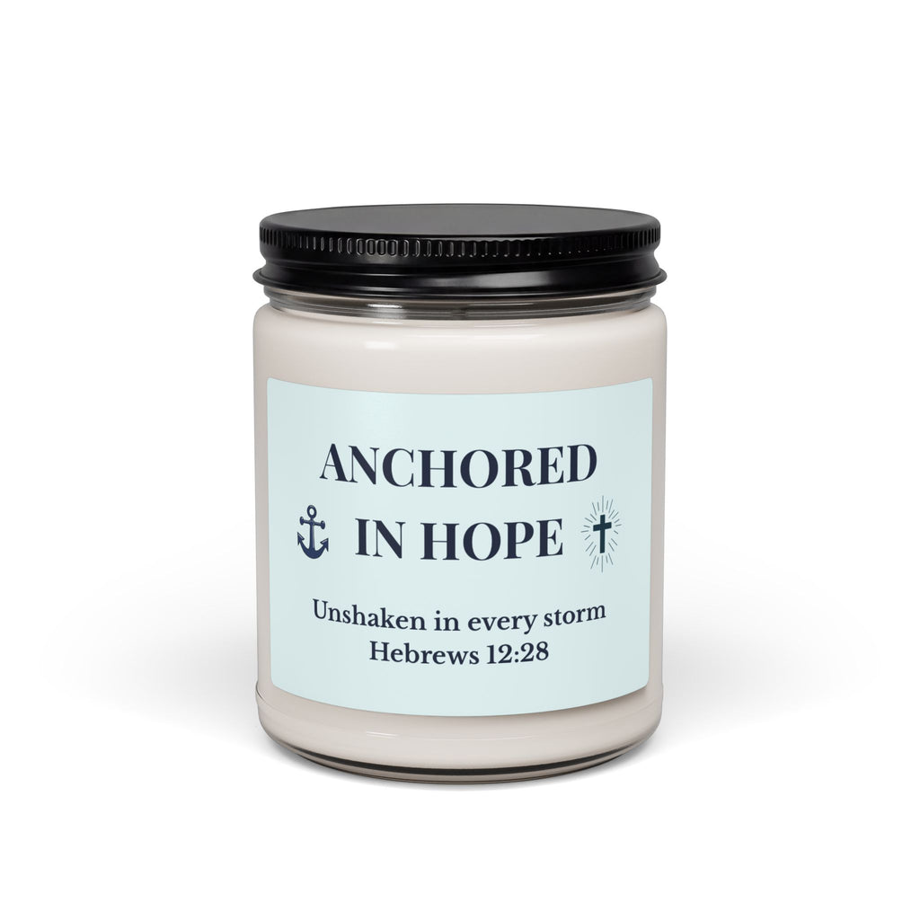 Anchored in Hope Candle | Soy Candle 9oz, Hebrews 12:28