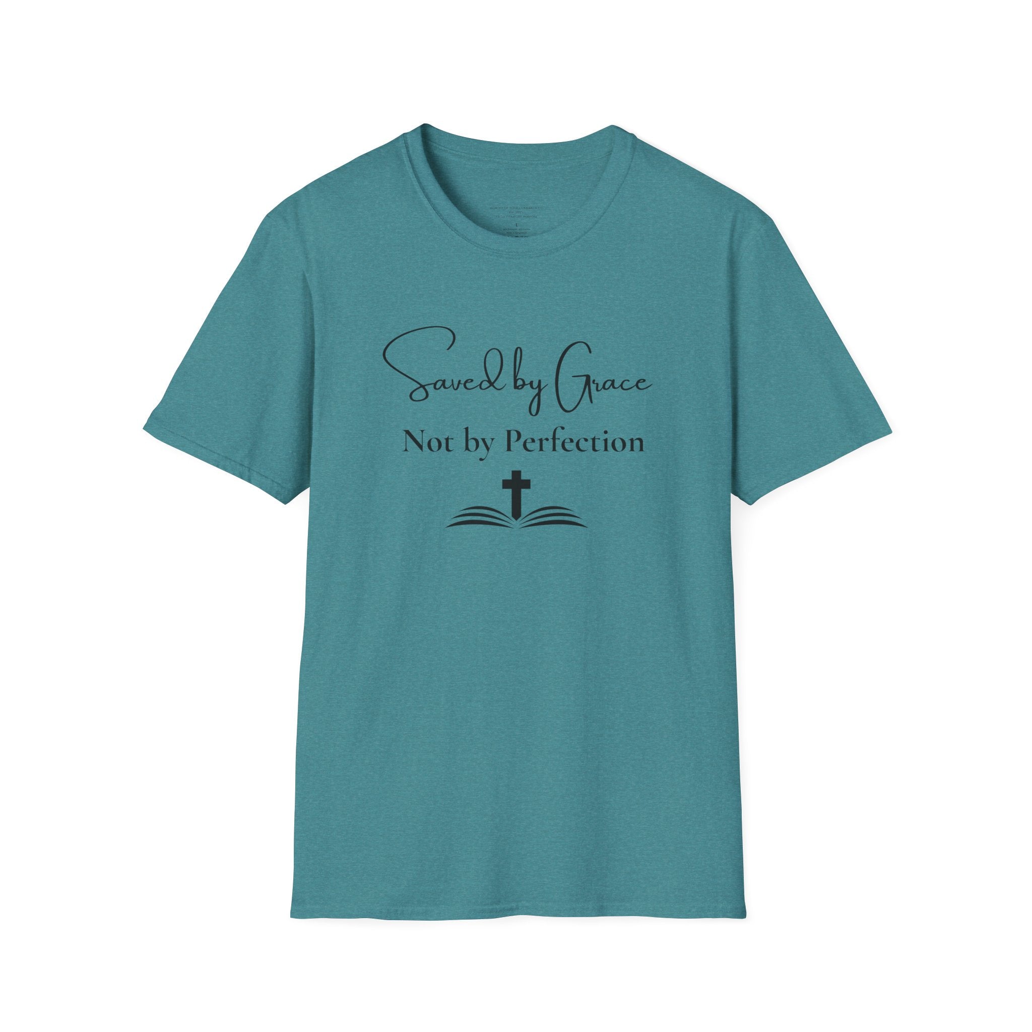 Saved by Grace Not by Perfection T-Shirt | Christian Scripture Cross Tee