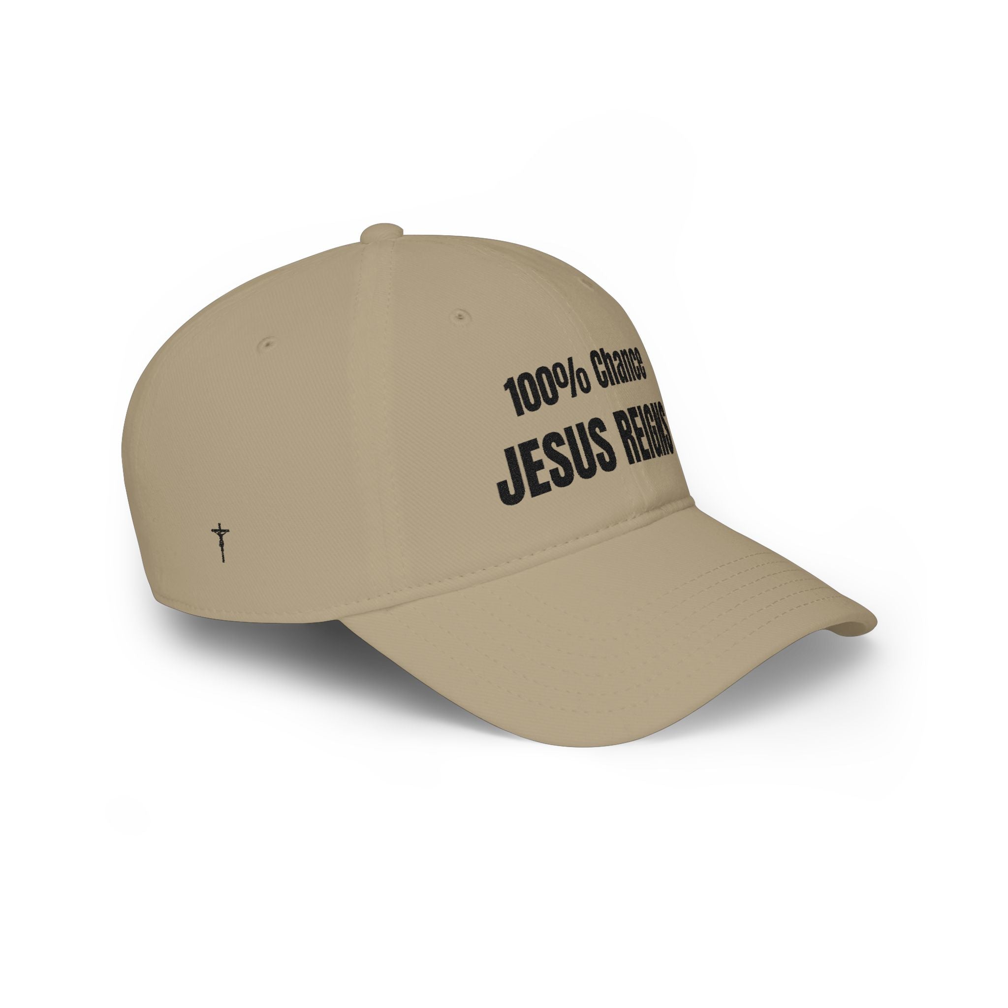 100% Chance Jesus Reigns Cap | Faith Baseball Hat, King of Kings