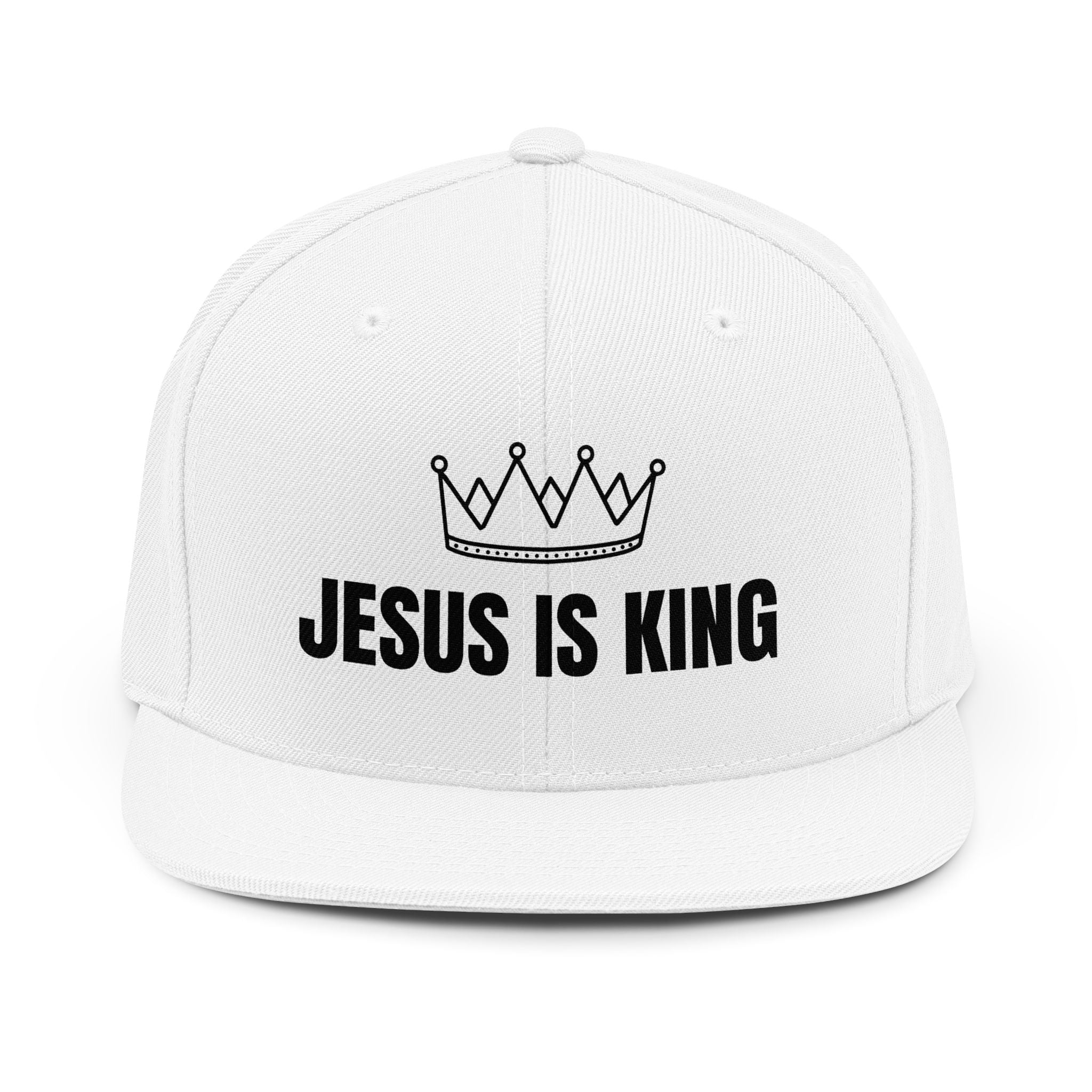 Jesus Is King Crown Snapback Hat | Christian Faith Cap