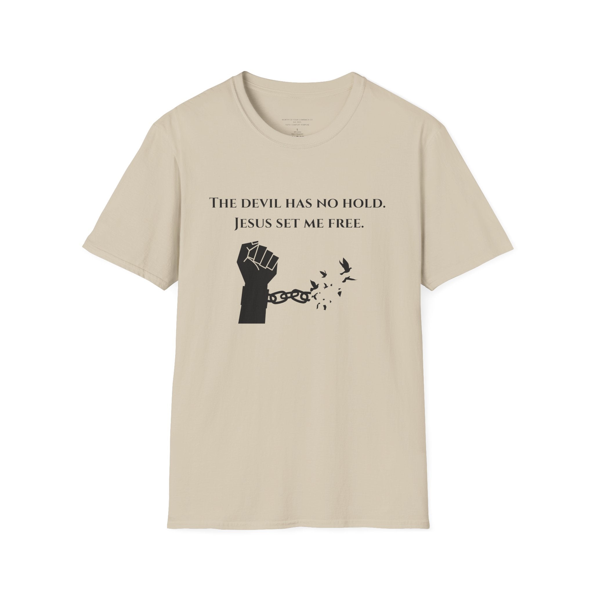 The Devil Has No Hold Jesus Set Me Free T-Shirt | Christian Faith Tee