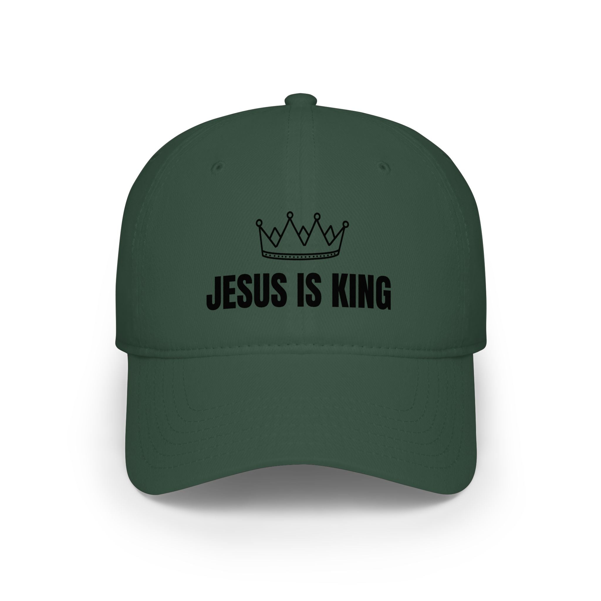 Jesus Is King crown Baseball Cap | Christian faith hat