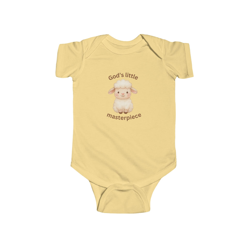 God's Little Masterpiece Lamb Infant Bodysuit | Baby Onesie